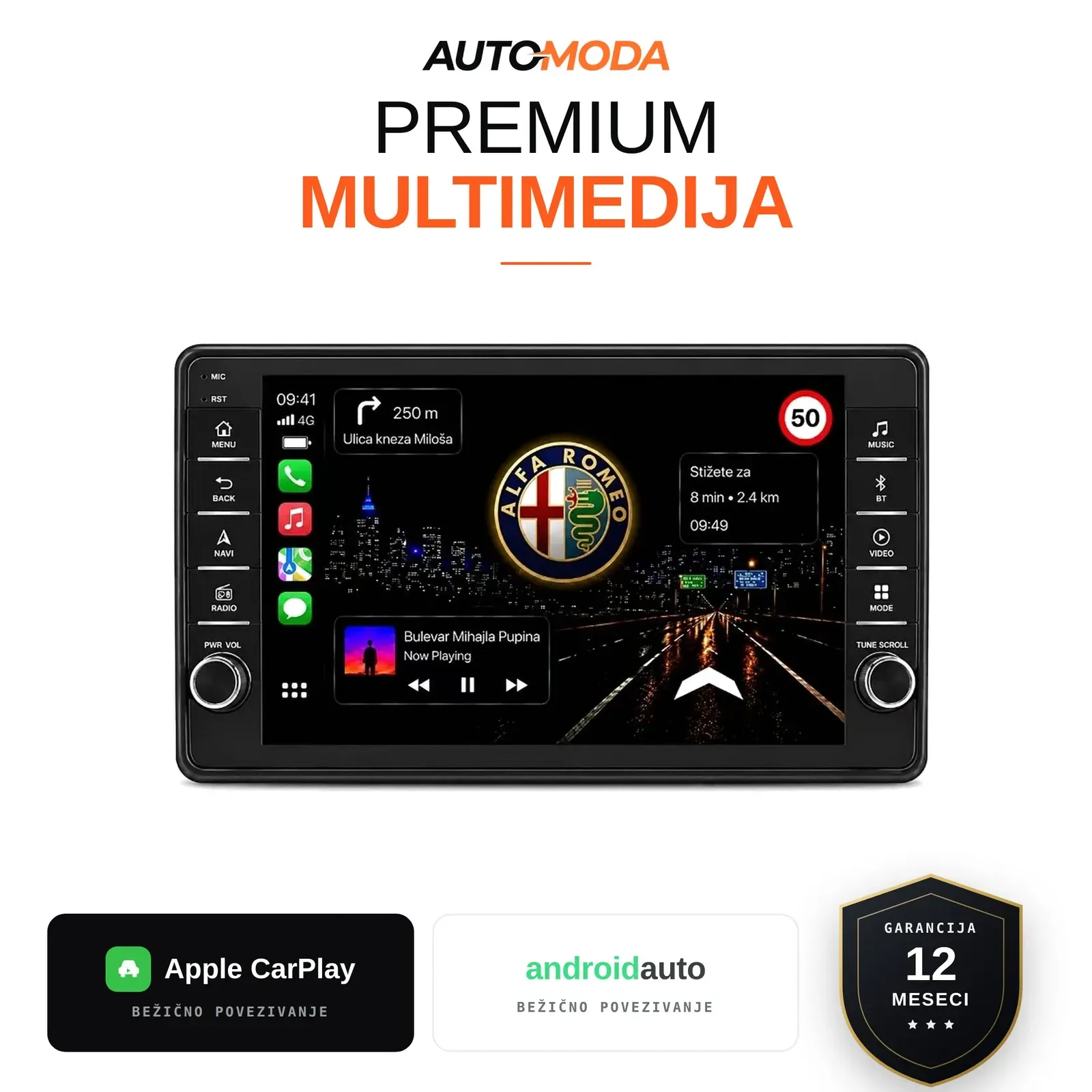 Alfa Romeo 159 / Brera / Spider multimedija 10"