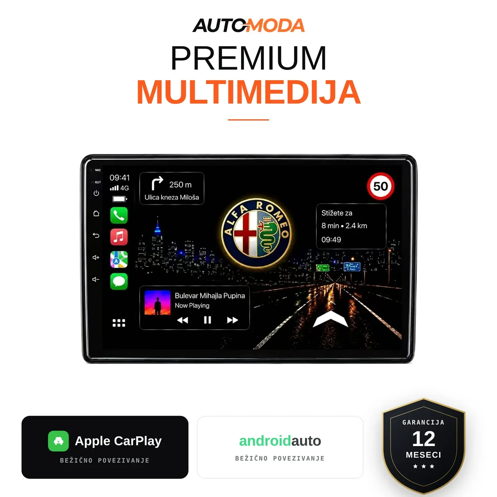 Alfa Romeo 159 / Brera / Spider multimedija 10"
