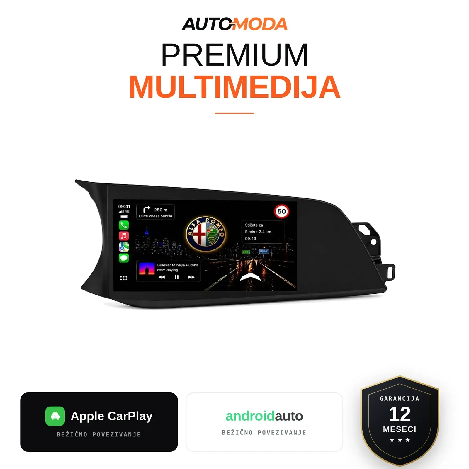 Alfa Romeo Giulia multimedija 10"