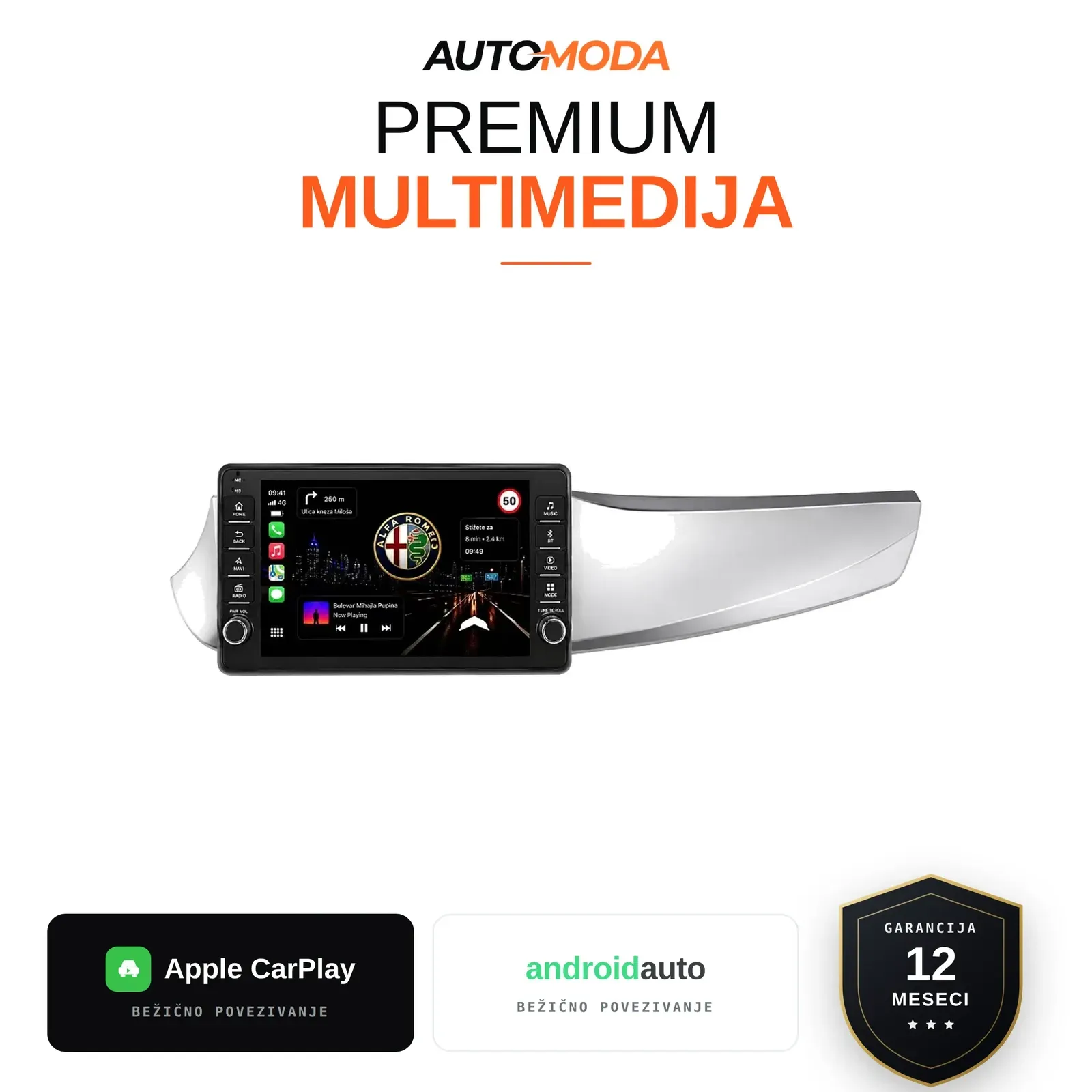 Alfa Romeo Giulietta multimedija 10"