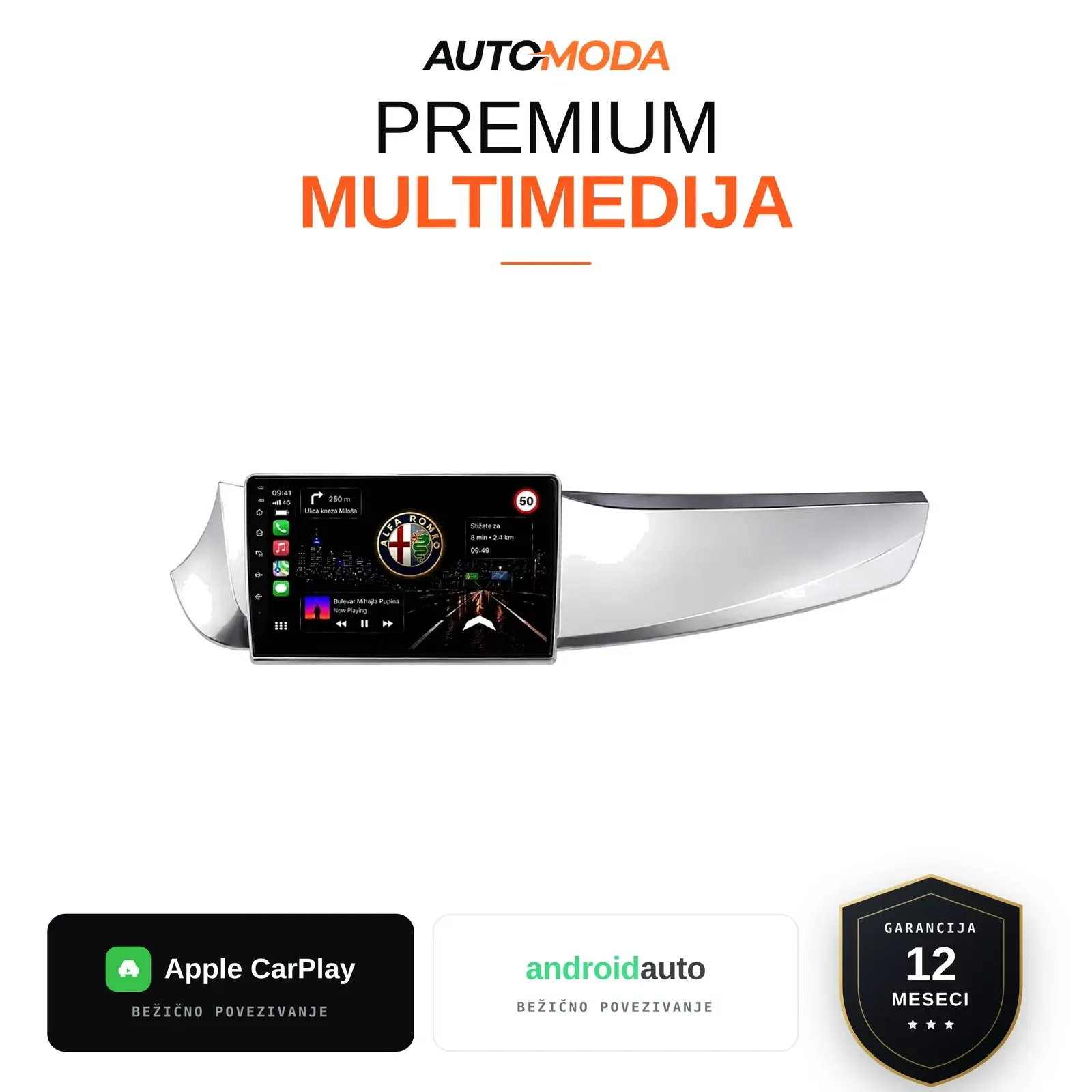 Alfa Romeo Giulietta multimedija 10"