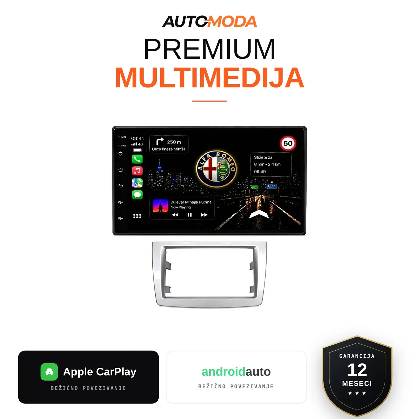 Alfa Romeo MiTo multimedija 7"