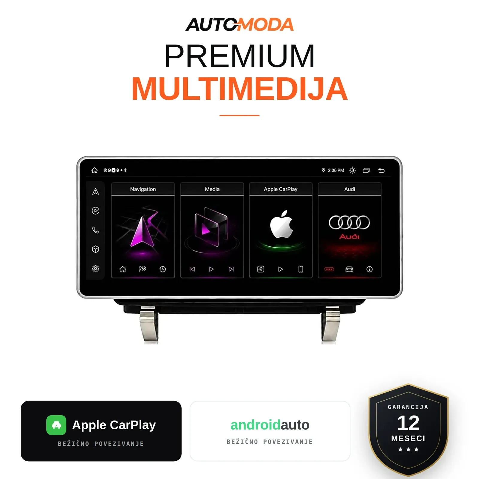 Audi Q3 multimedija 10" — Android, CarPlay, navigacija (2)