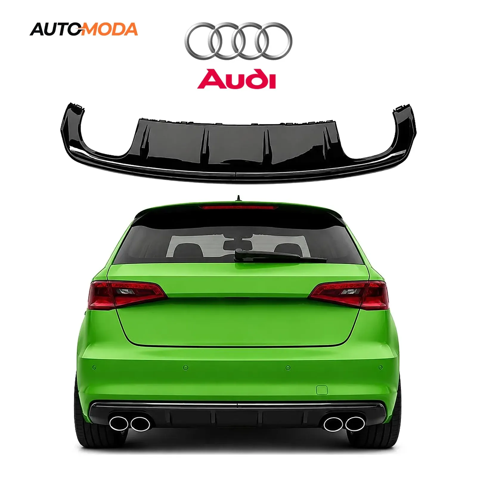 Audi A3 Hatchback zadnji difuzor S line RS (2012 - 2016)
