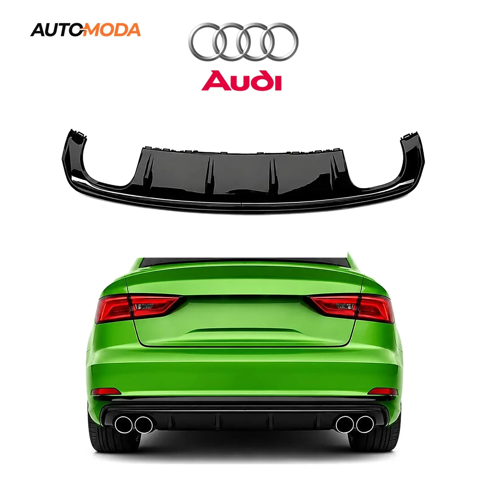 Audi A3 Sedan zadnji difuzor S line RS (2012 - 2016)