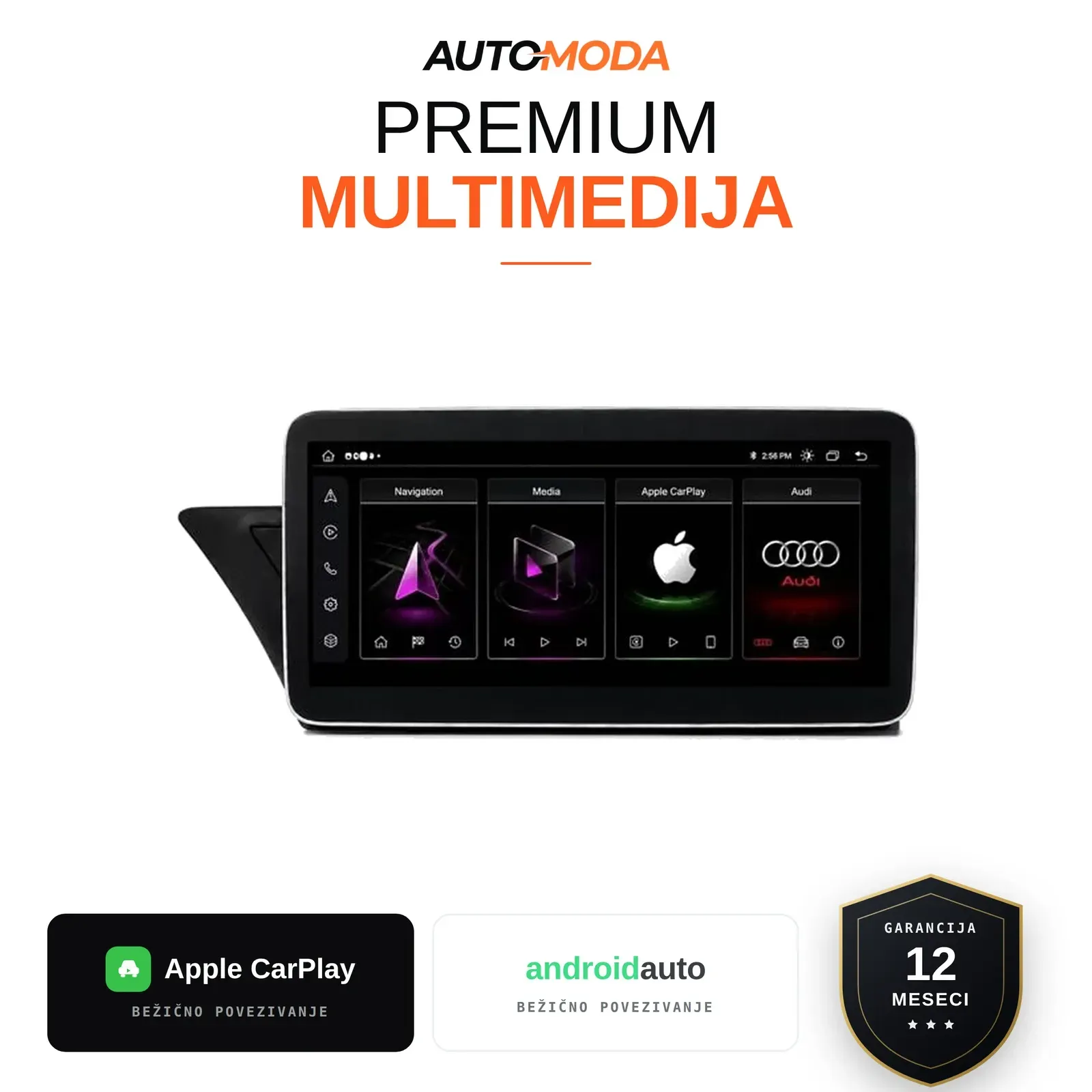 Audi A4/A5/Q5 multimedija 10" — Android, CarPlay, navigacija