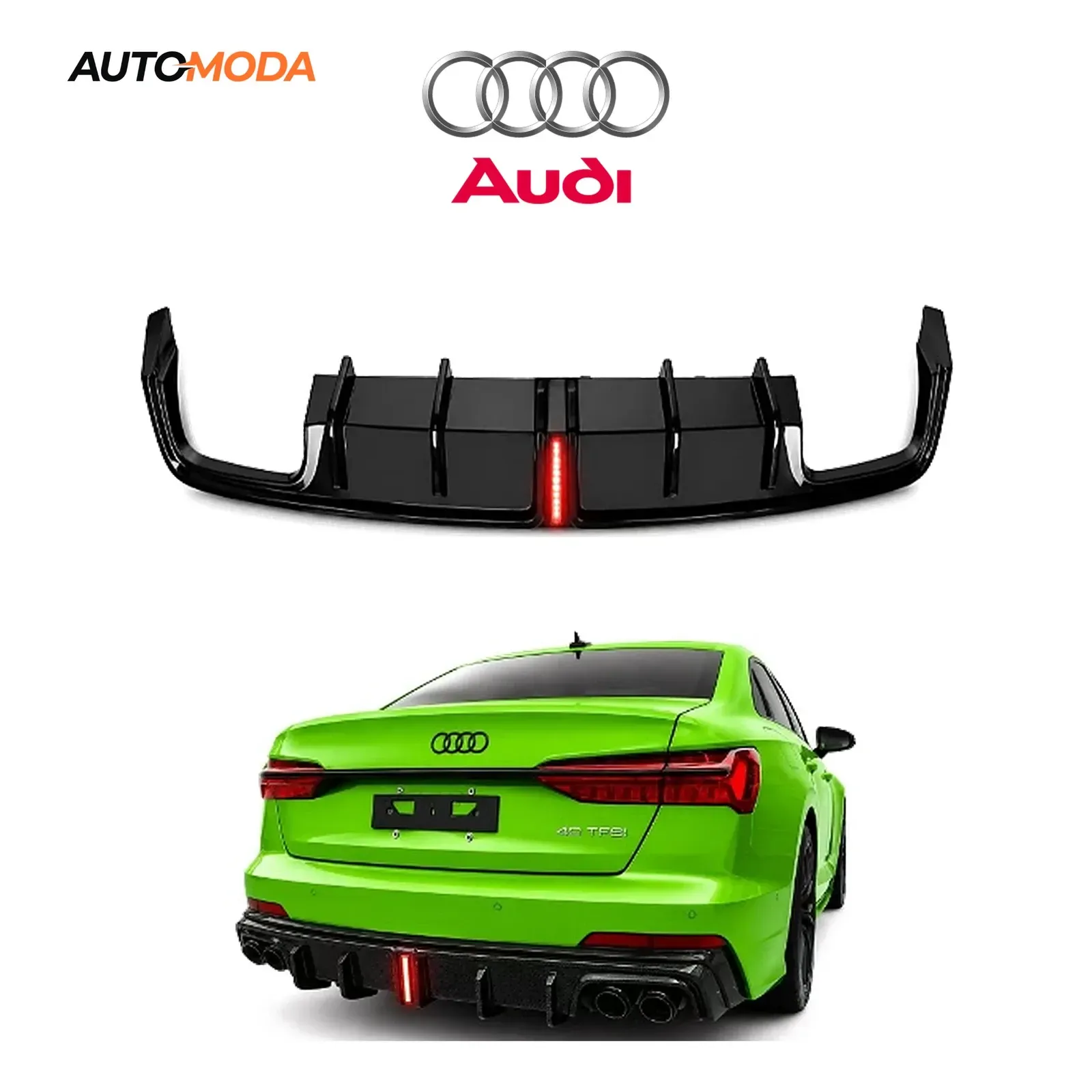 Audi A6 zadnji difuzor LED S line RS model 2 (2018 - 2024)