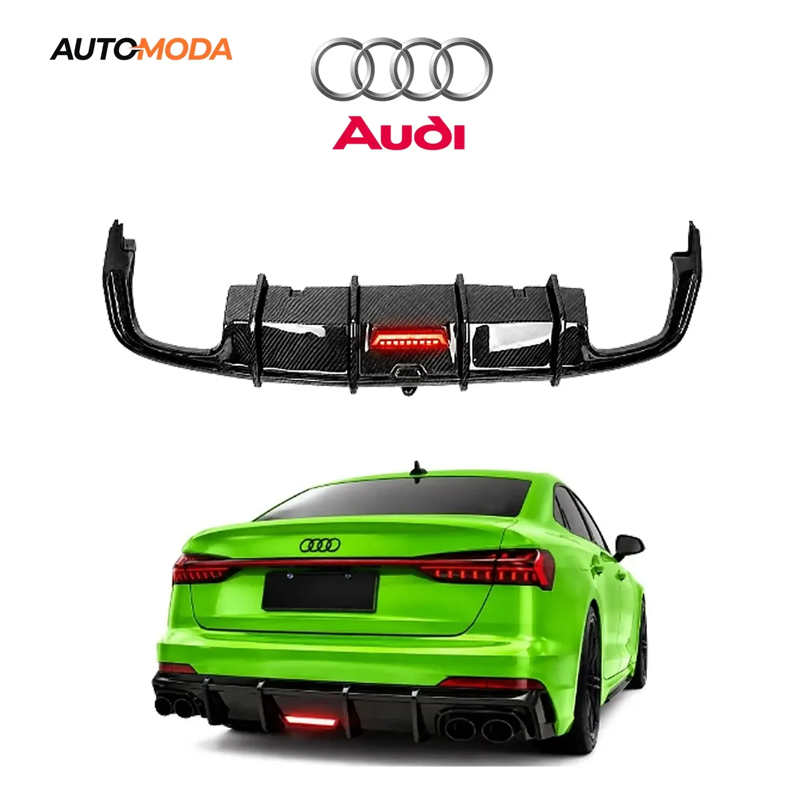 Audi A6 zadnji difuzor LED S line RS (2018 - 2024)
