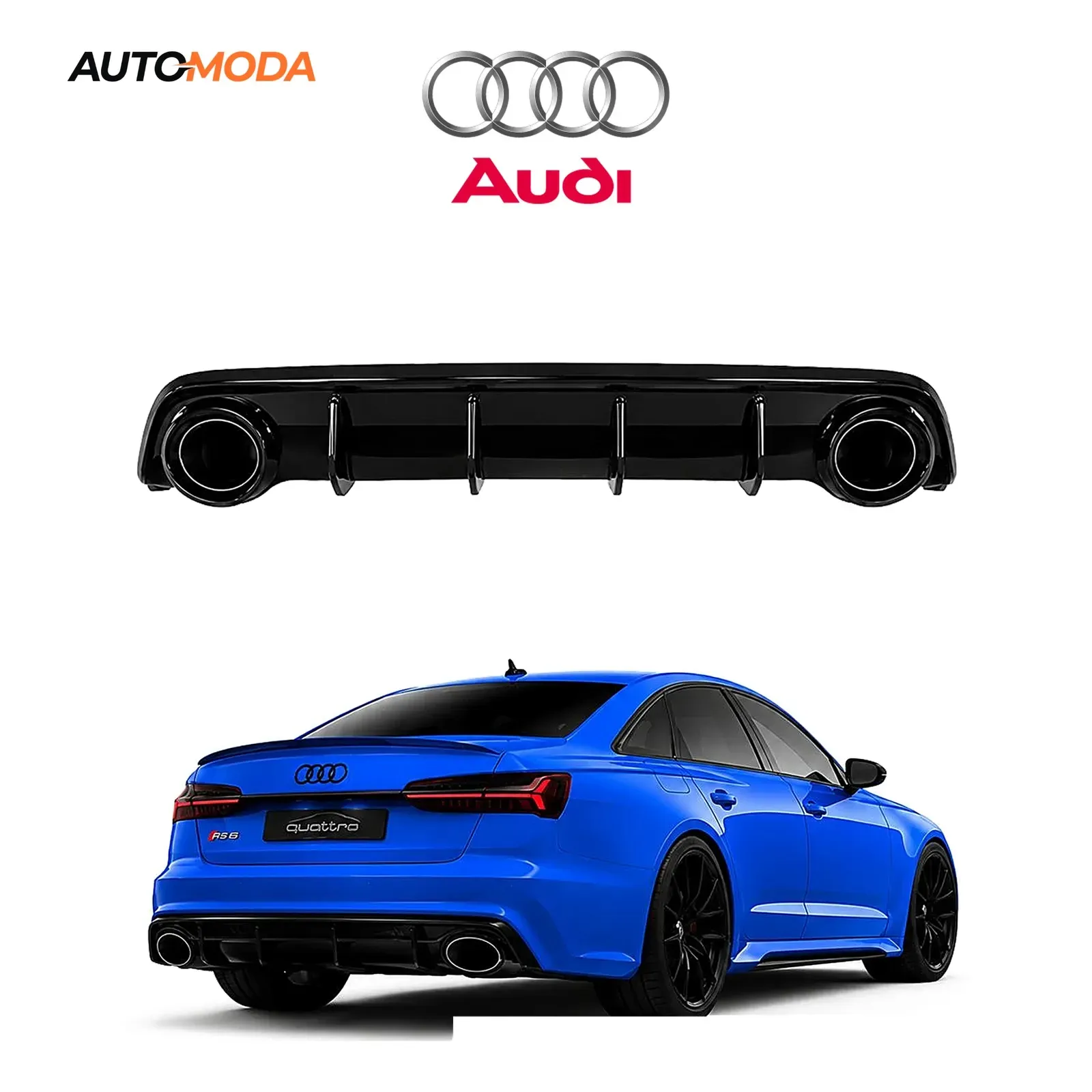 Audi A6 zadnji difuzor S line RS model 2 (2015 - 2018)