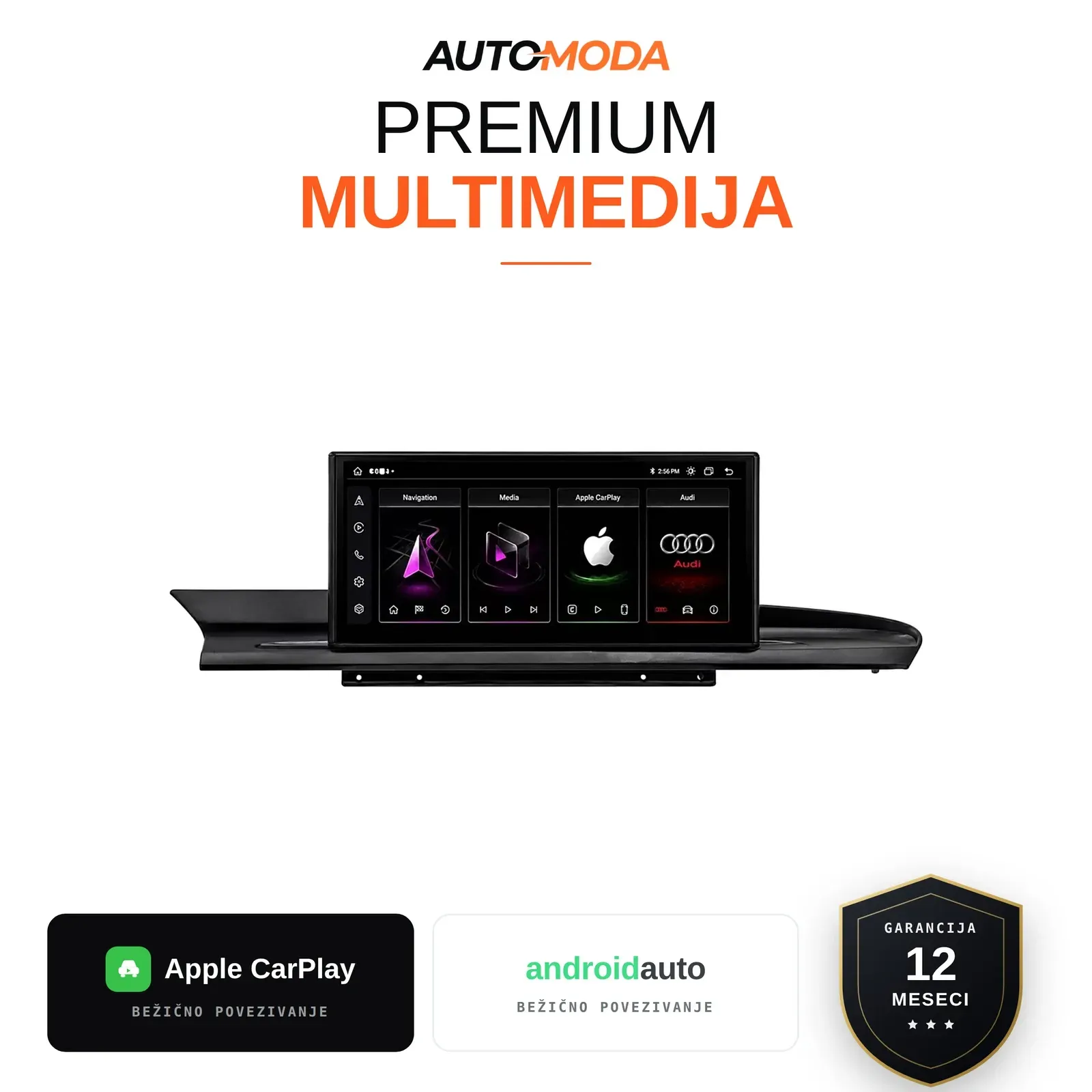 Audi Q3 multimedija 10" — Android, CarPlay, navigacija