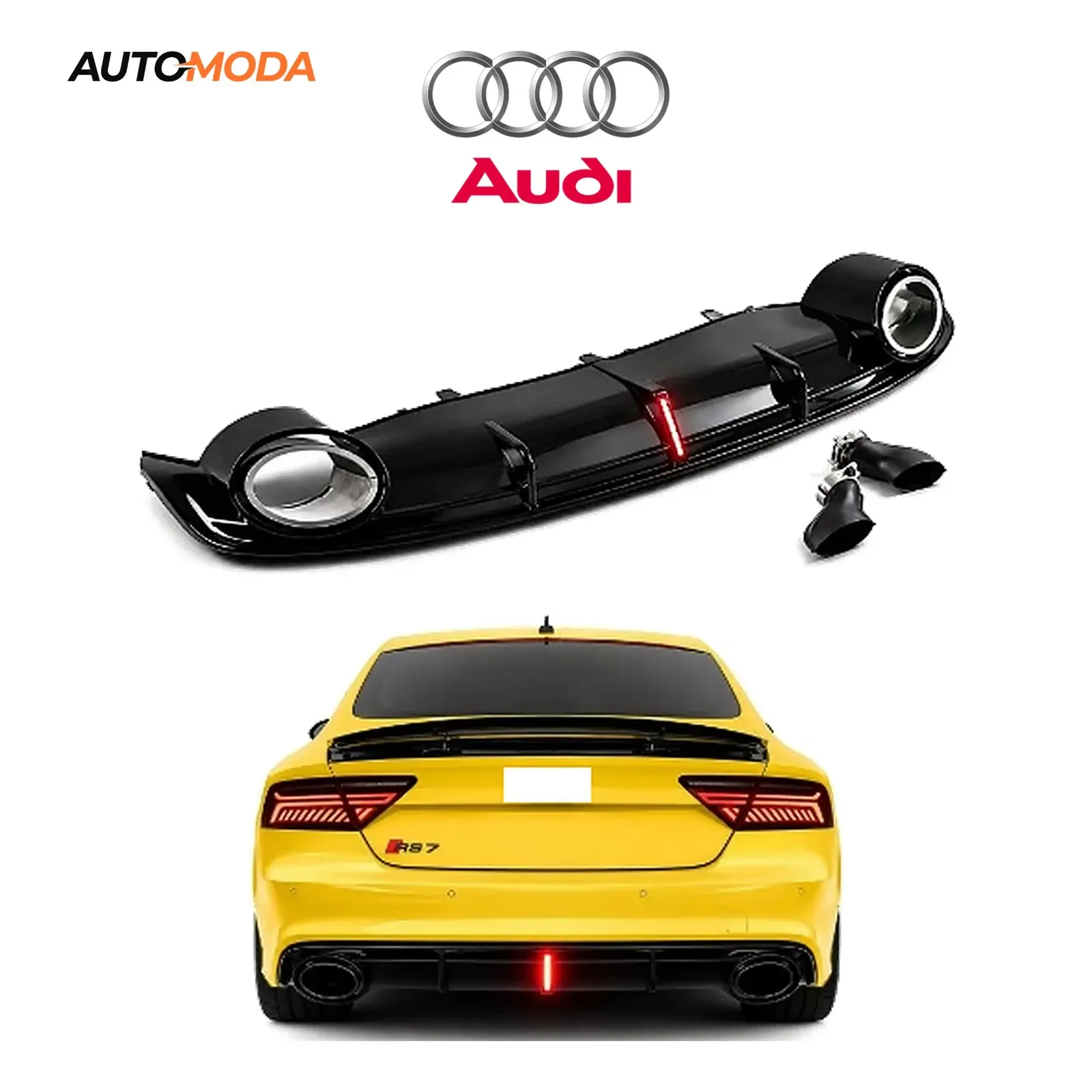 Audi A7 zadnji difuzor LED S line RS (2009 - 2015)