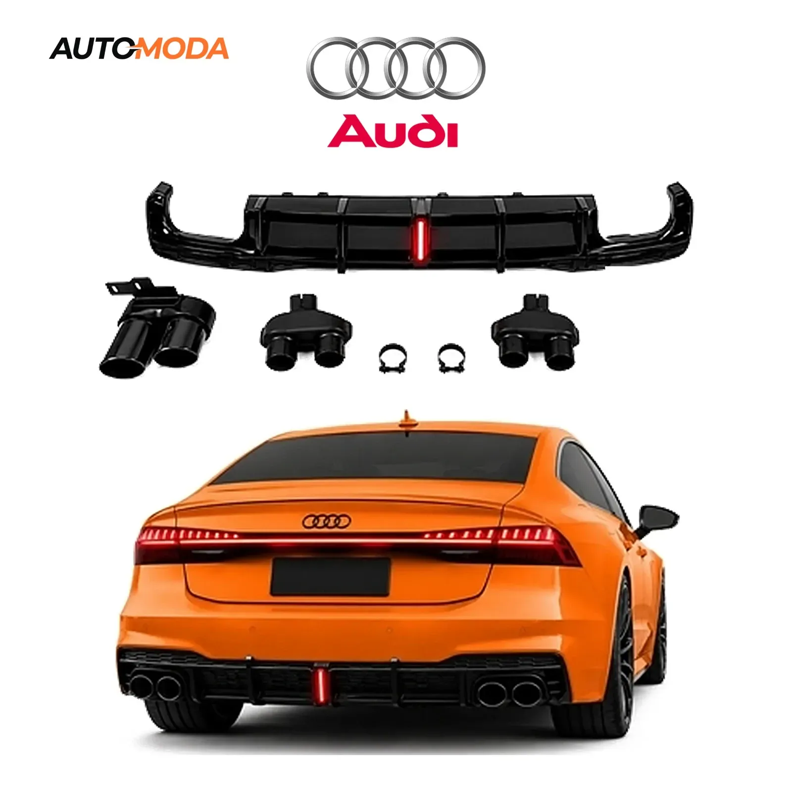Audi A7 zadnji difuzor LED S line RS (2020 - 2025)