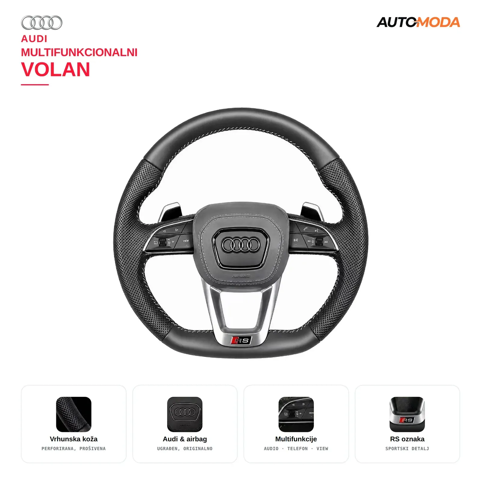 Audi Multifunkcionalni volan RS (Q3 / Q5 / Q7 / Q8)