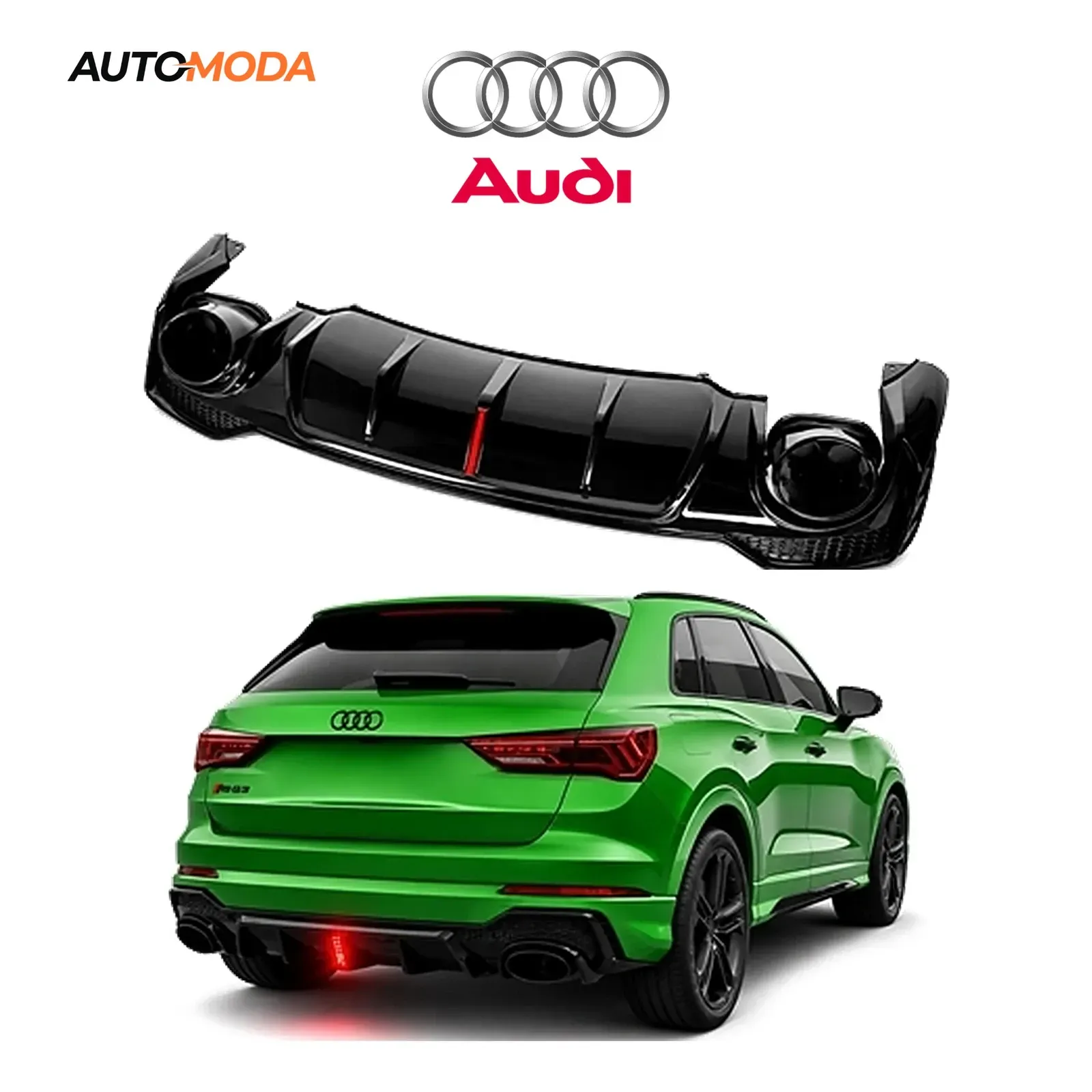 Audi Q3 zadnji difuzor LED S line RS (2022 - 2025)