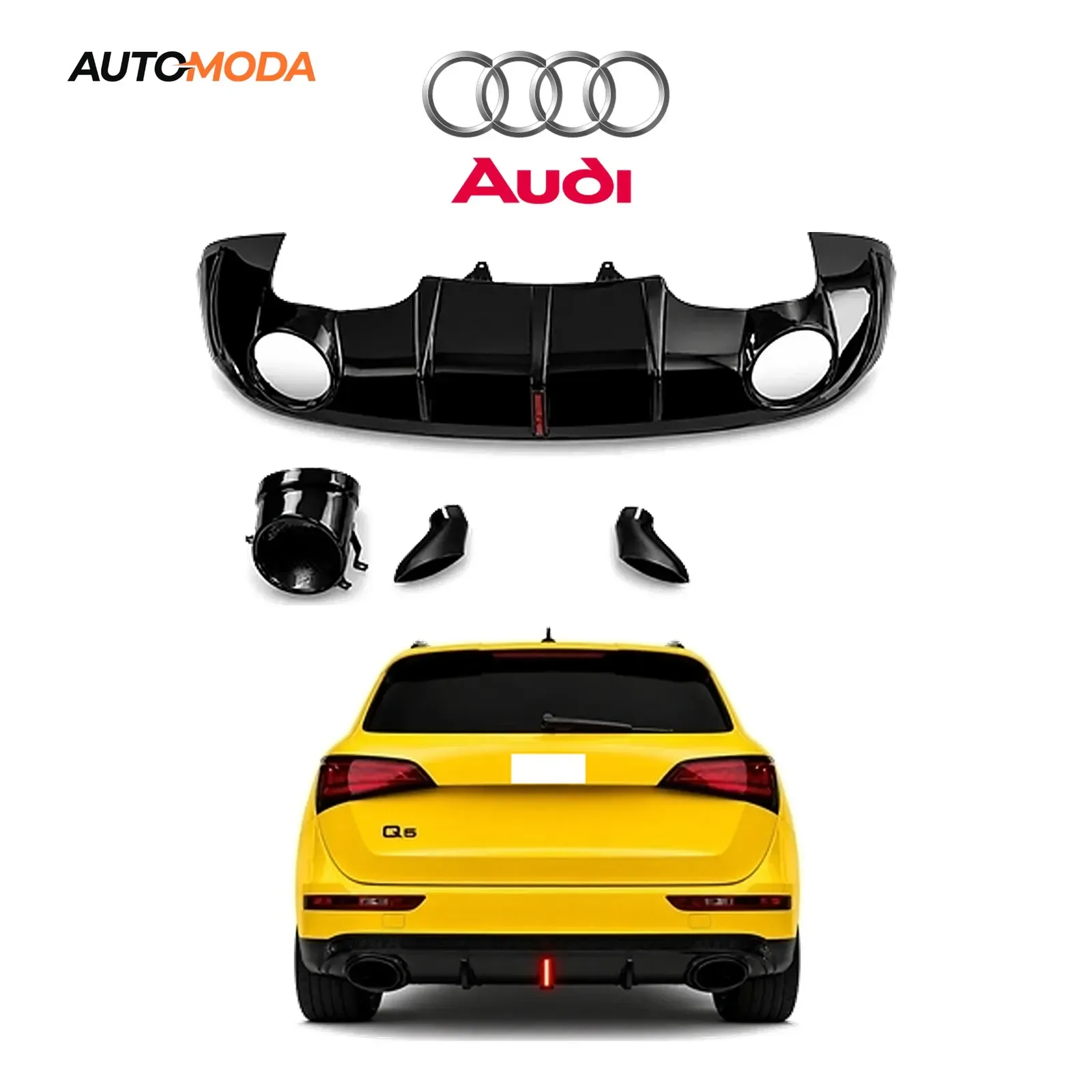 Audi Q5 zadnji difuzor LED S line RS (2008 - 2018)