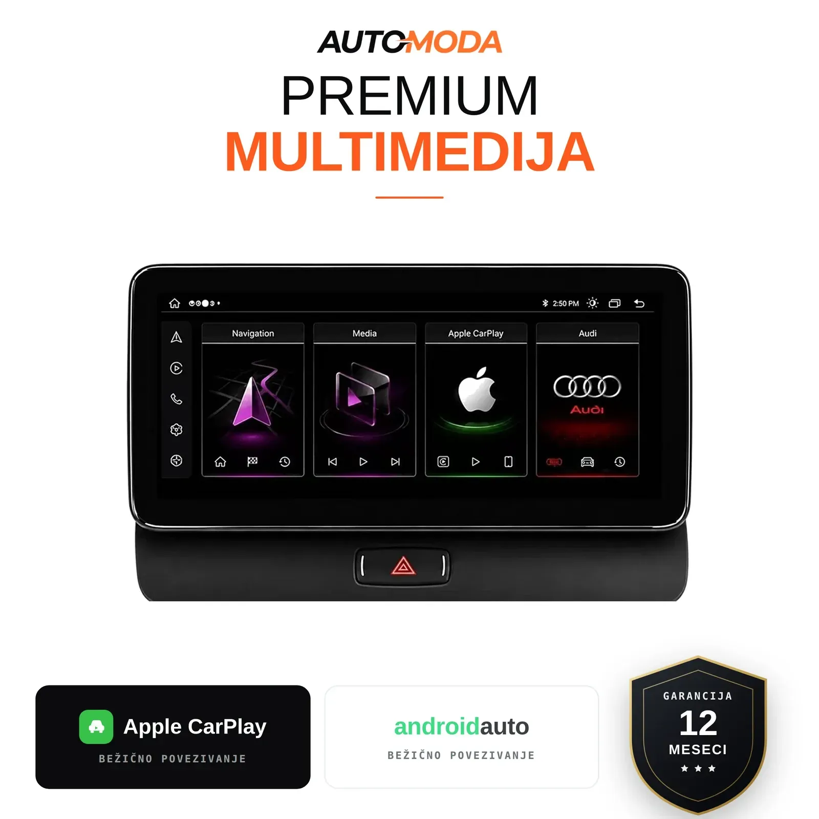 Audi Q5 multimedija 10" — Android, CarPlay, navigacija