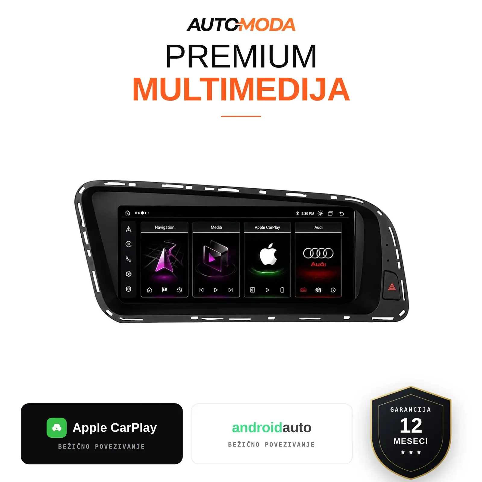Audi Q5 multimedija 8" — Android, CarPlay, navigacija