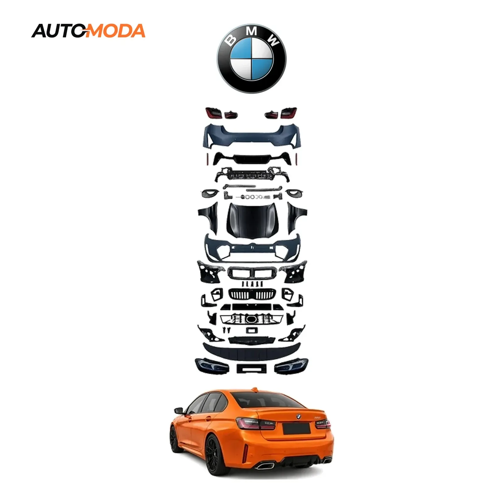 BMW 3 F30 body kit M (konverzija 2011 - 2019 u G20 LCI)