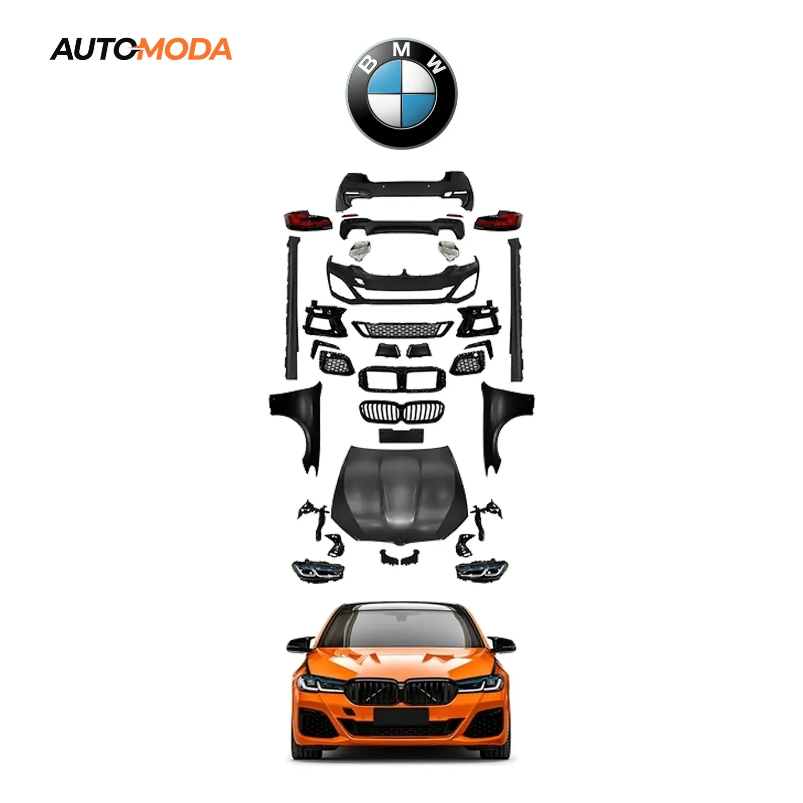 BMW 5 F10 body kit M (konverzija 2010 - 2017 u G30 LCI)
