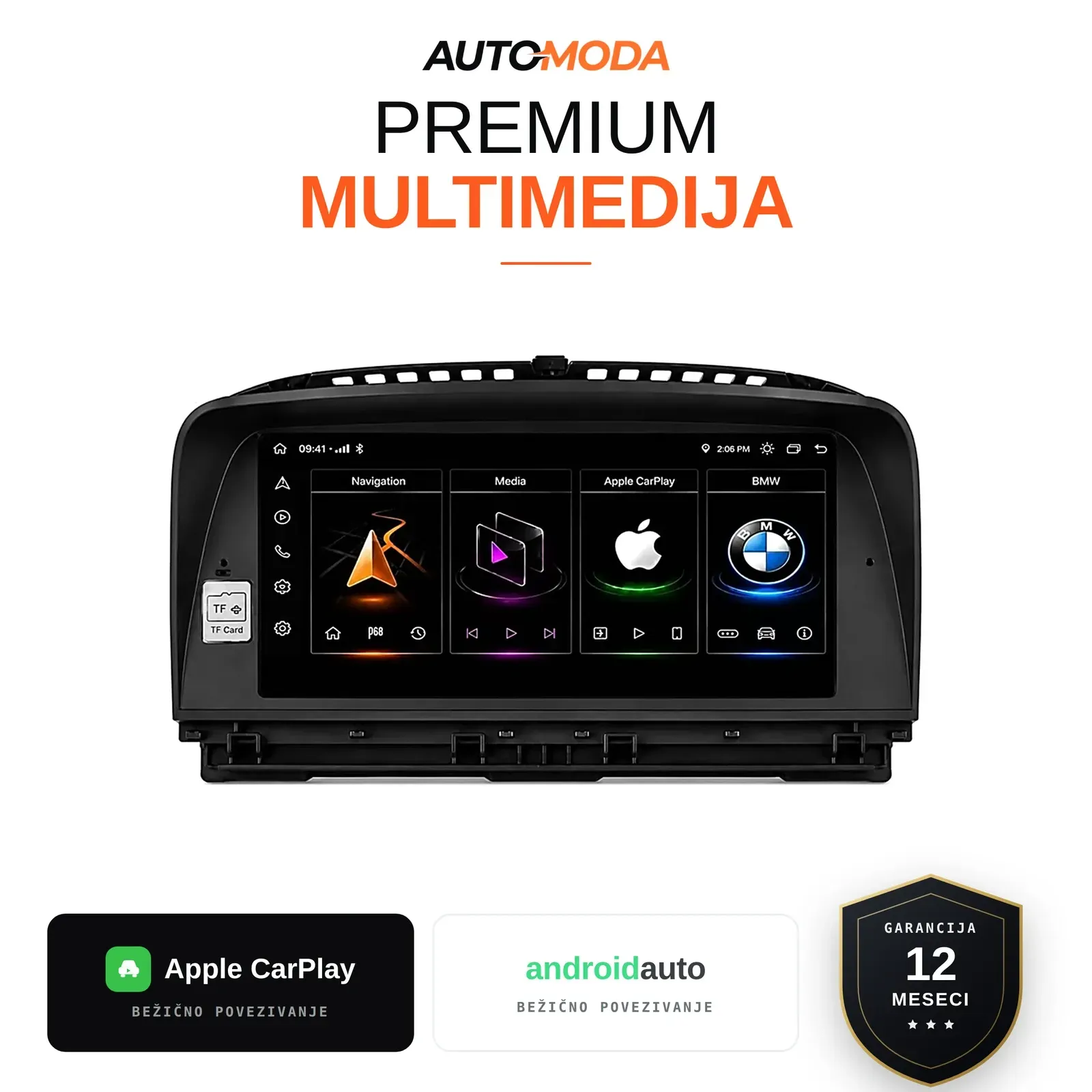BMW 7 E65 multimedija 10" — Android, CarPlay, navigacija