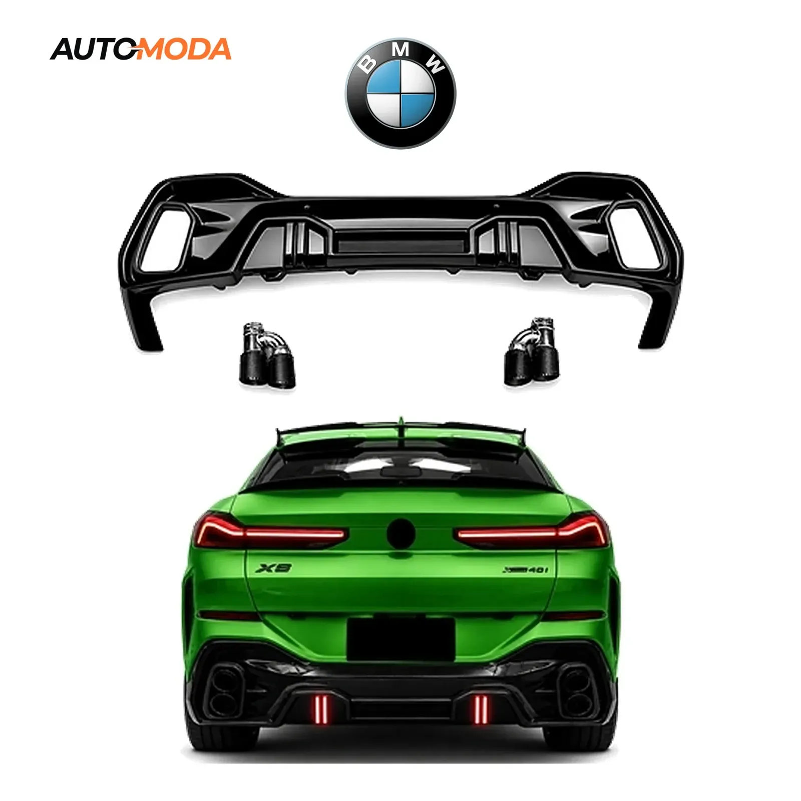 BMW X6 G06 zadnji difuzor LED M (2018 - 2026)