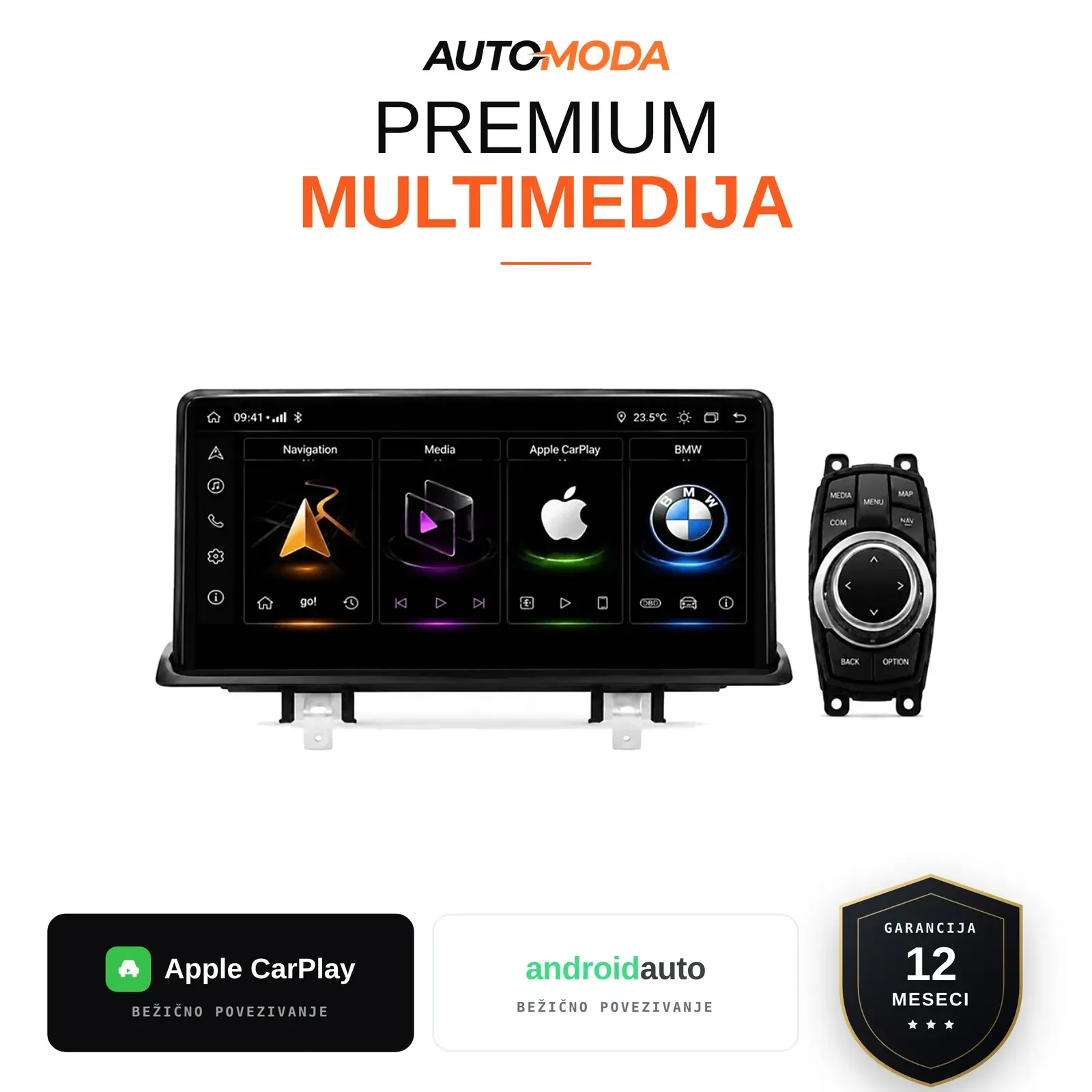 BMW 1 serija (iDrive) multimedija 10" — Android, CarPlay, navigacija