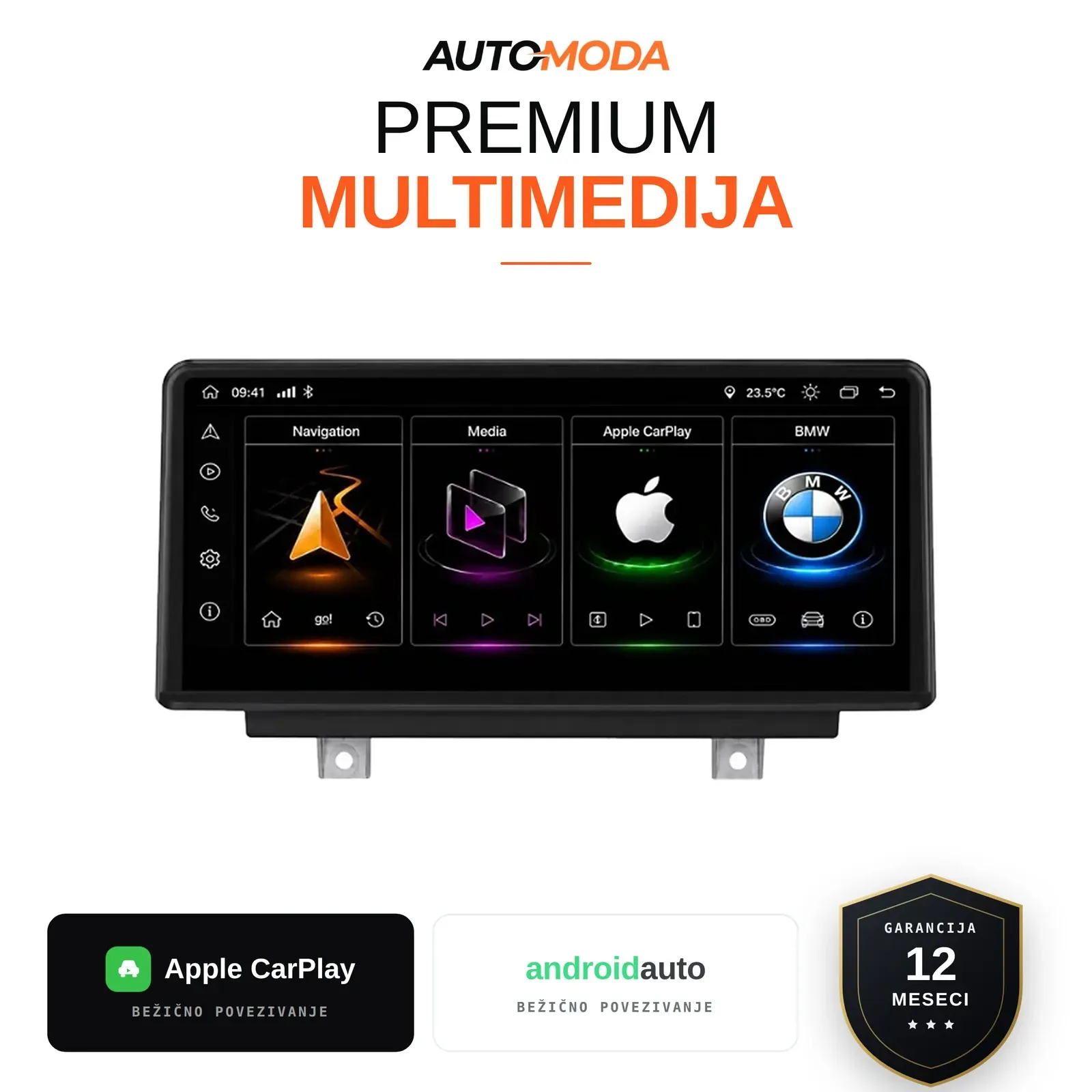 BMW 3 serija F30 multimedija 10" — Android, CarPlay, navigacija