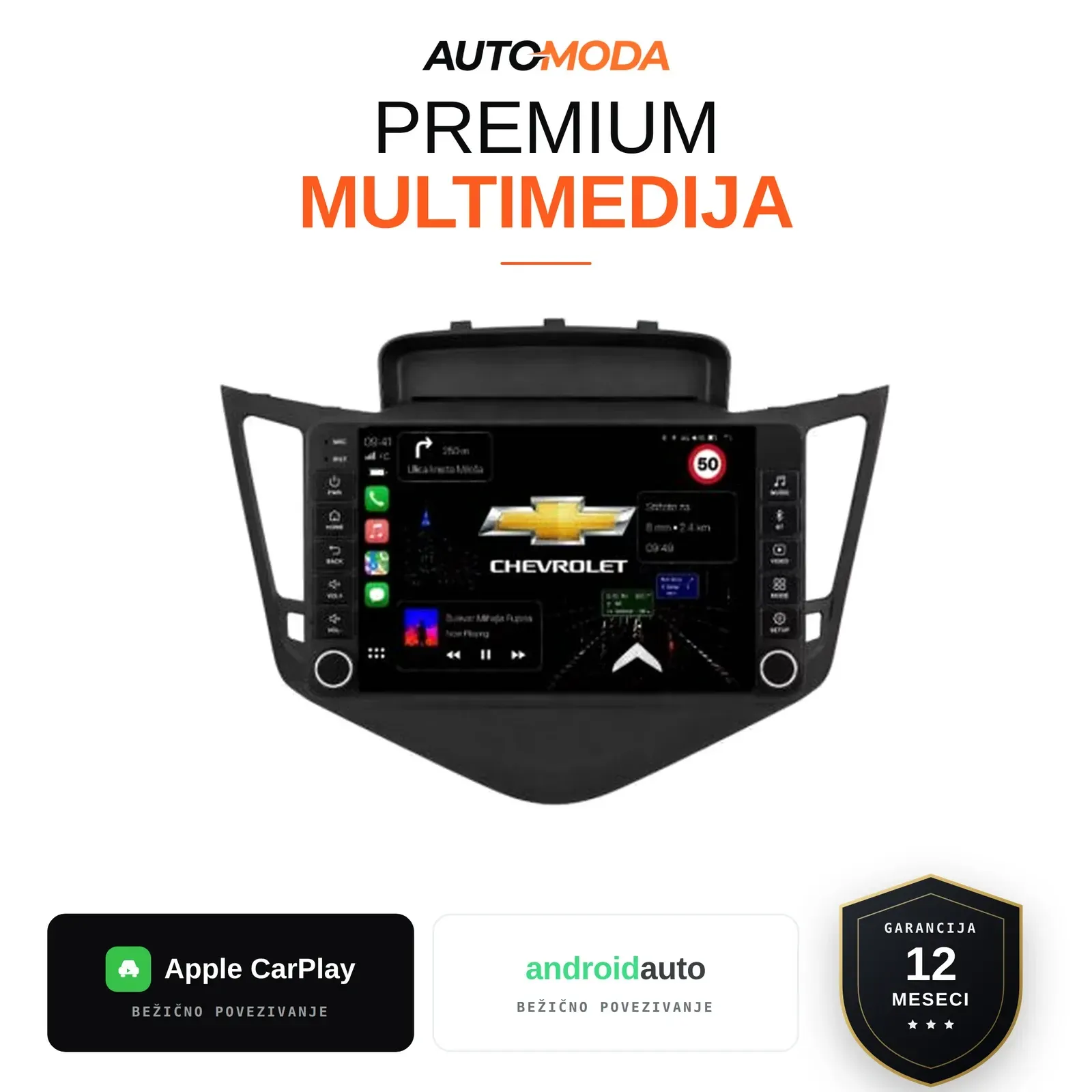 Chevrolet Cruze multimedija 10"