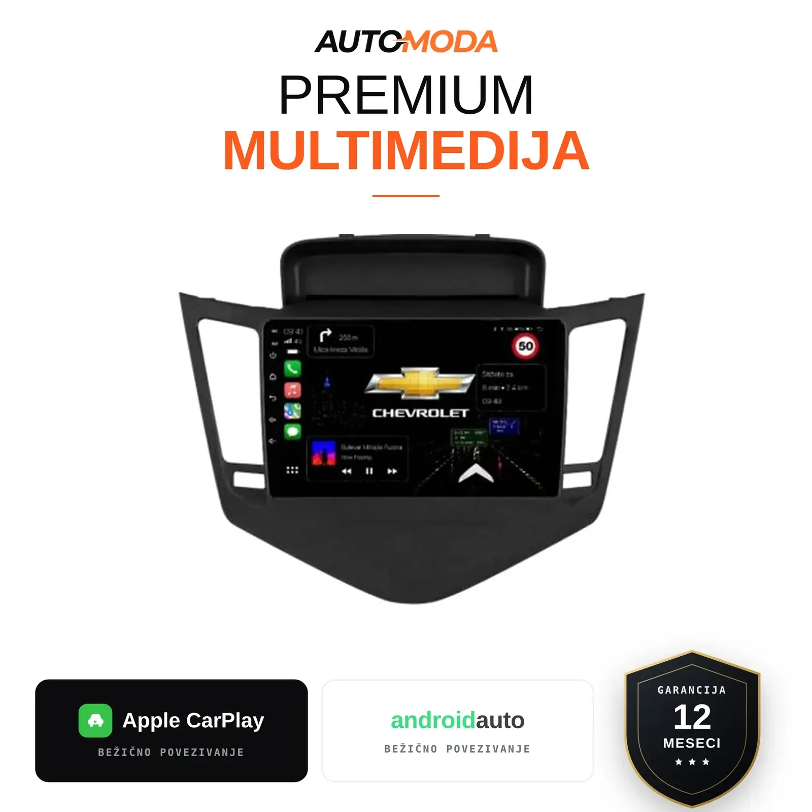 Chevrolet Cruze multimedija 10"