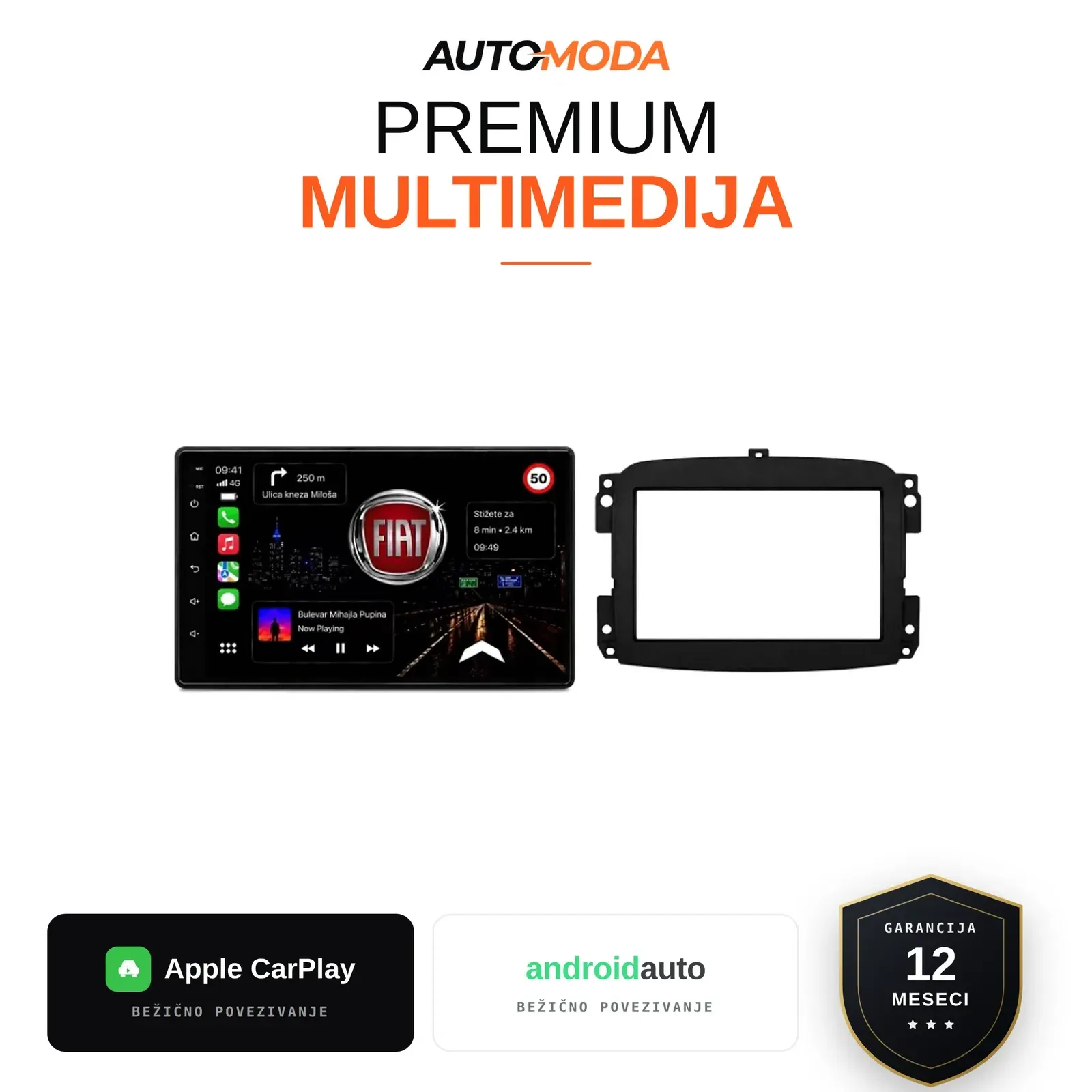 Fiat 500L multimedija 7"