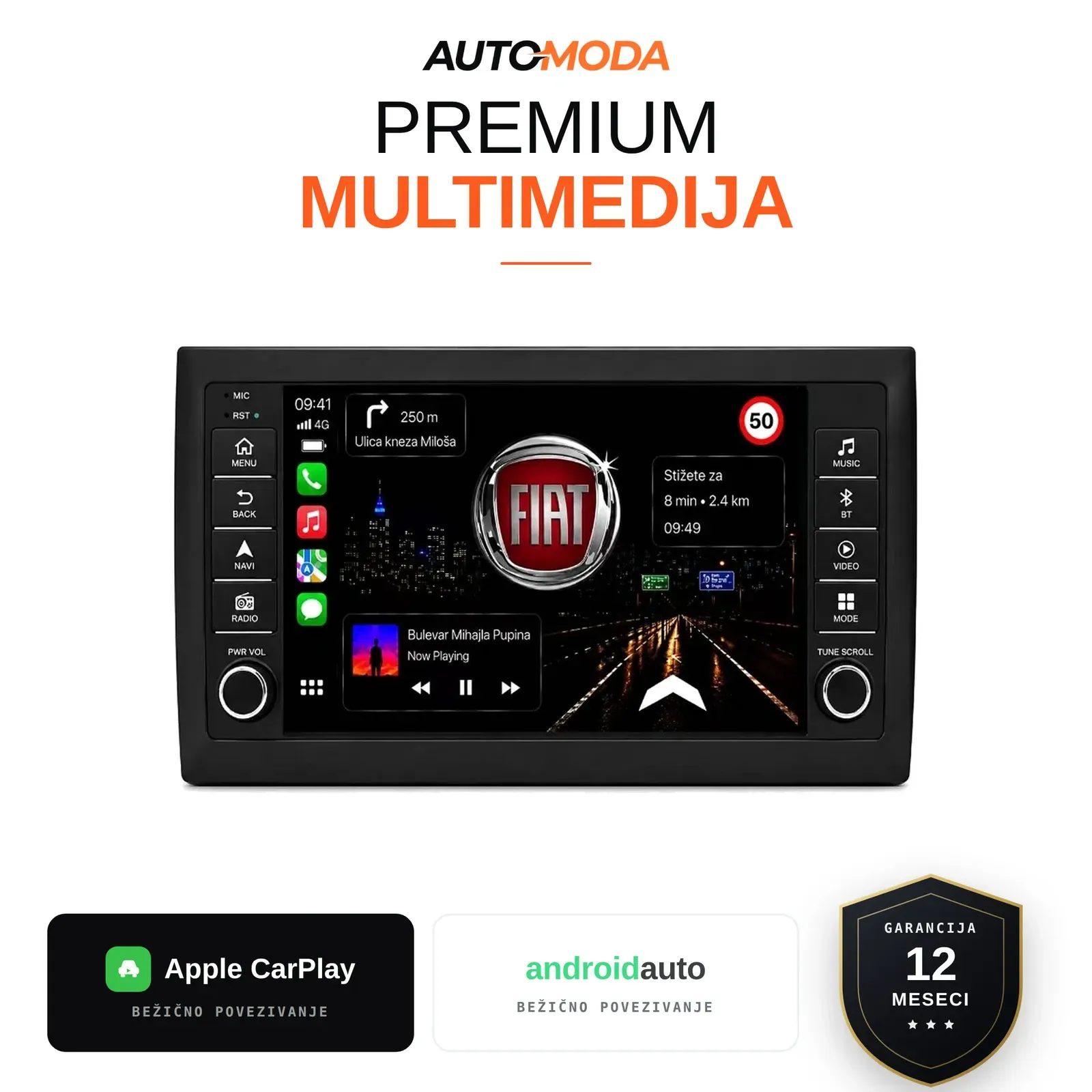 Fiat Stilo multimedija 10"