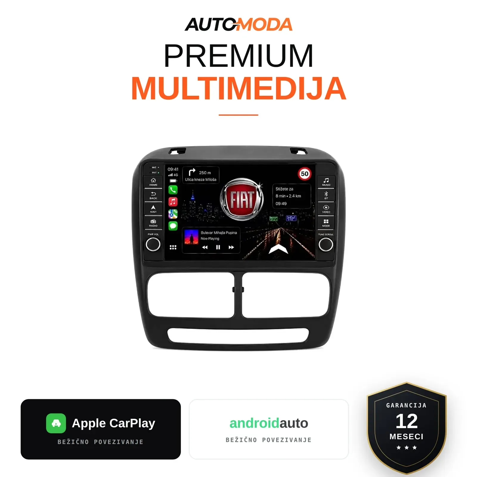 Fiat Doblo multimedija 10"