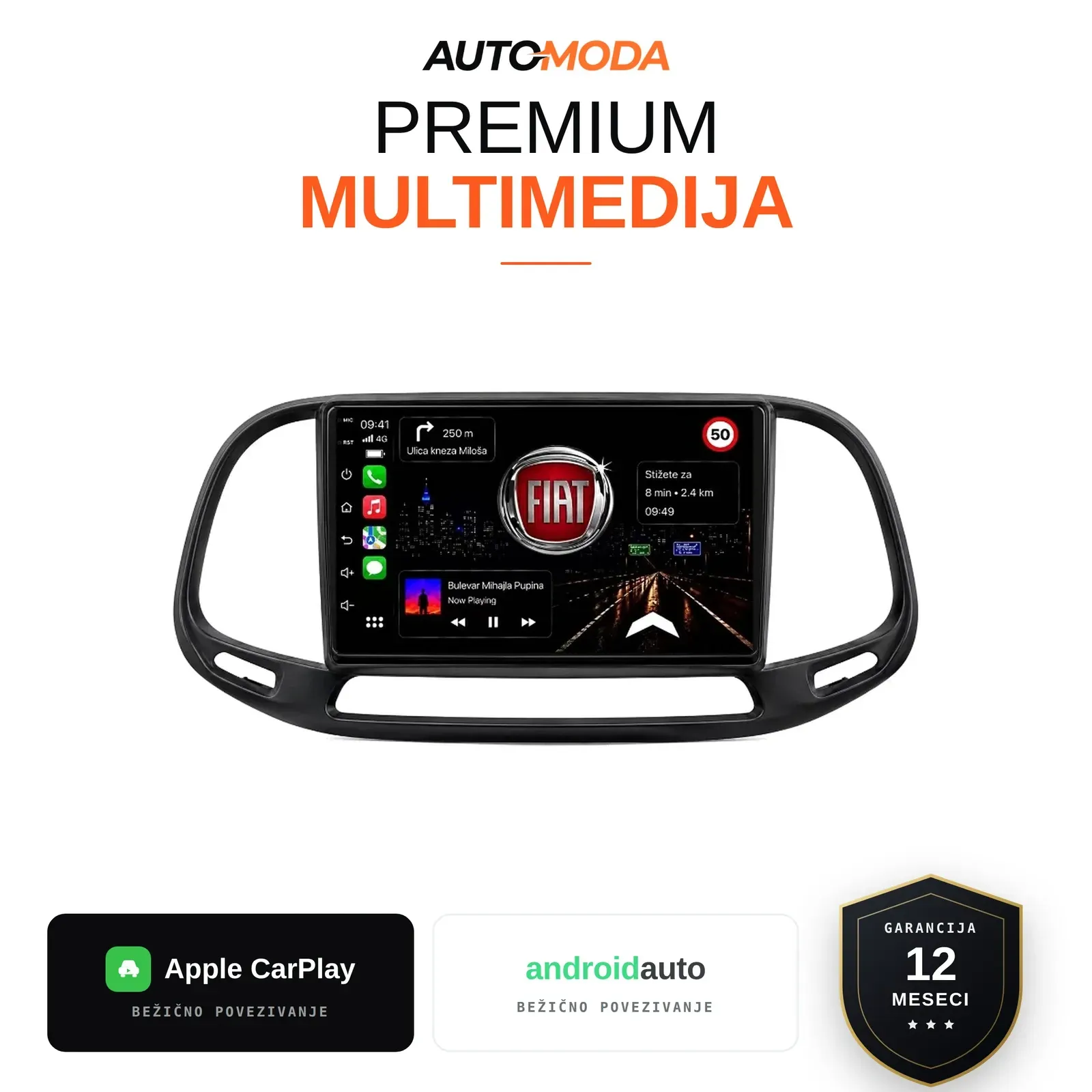 Fiat Doblo multimedija 10"