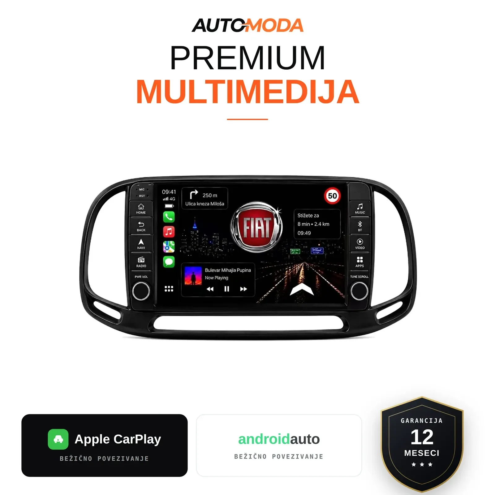 Fiat Doblo multimedija 10"