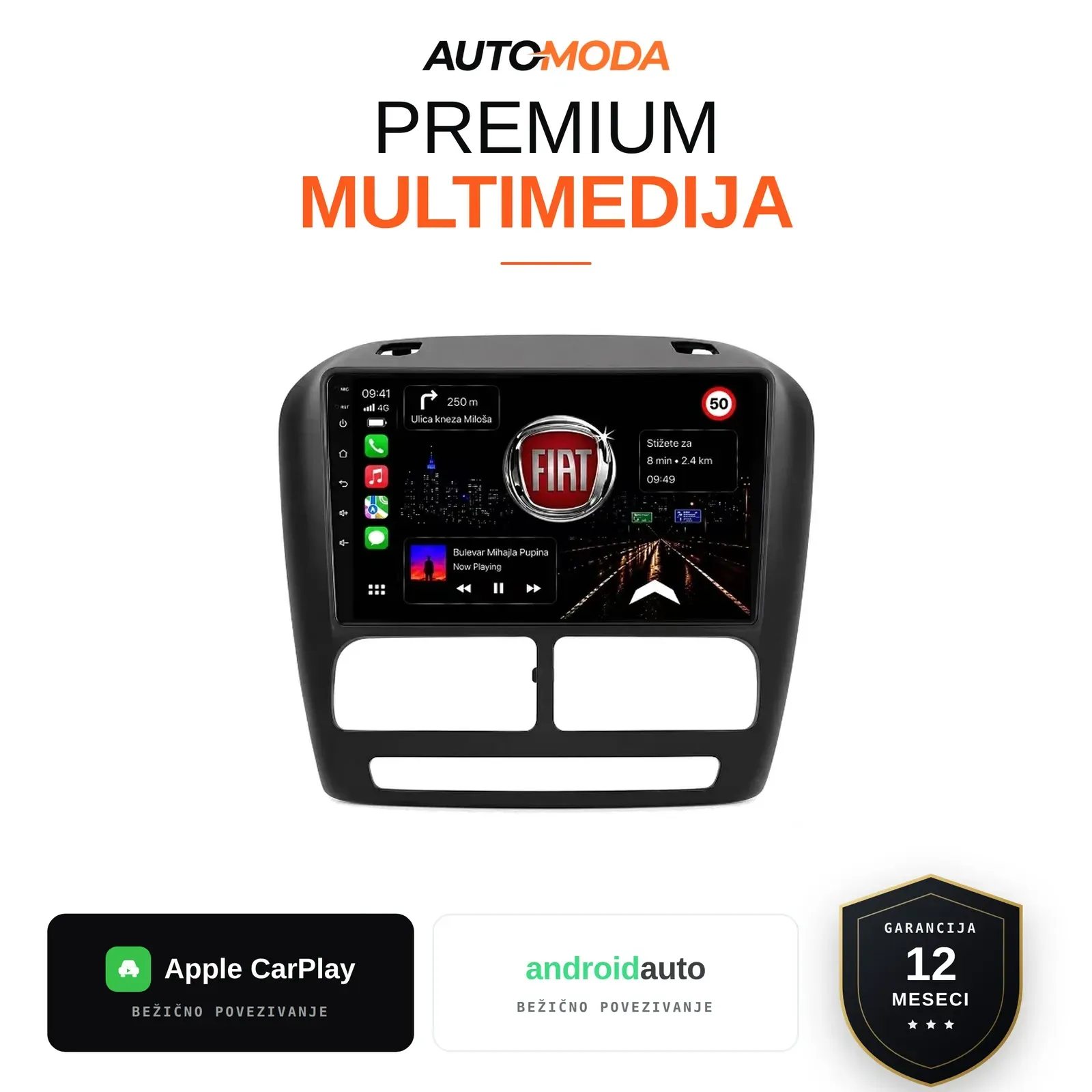 Fiat Doblo multimedija 10"