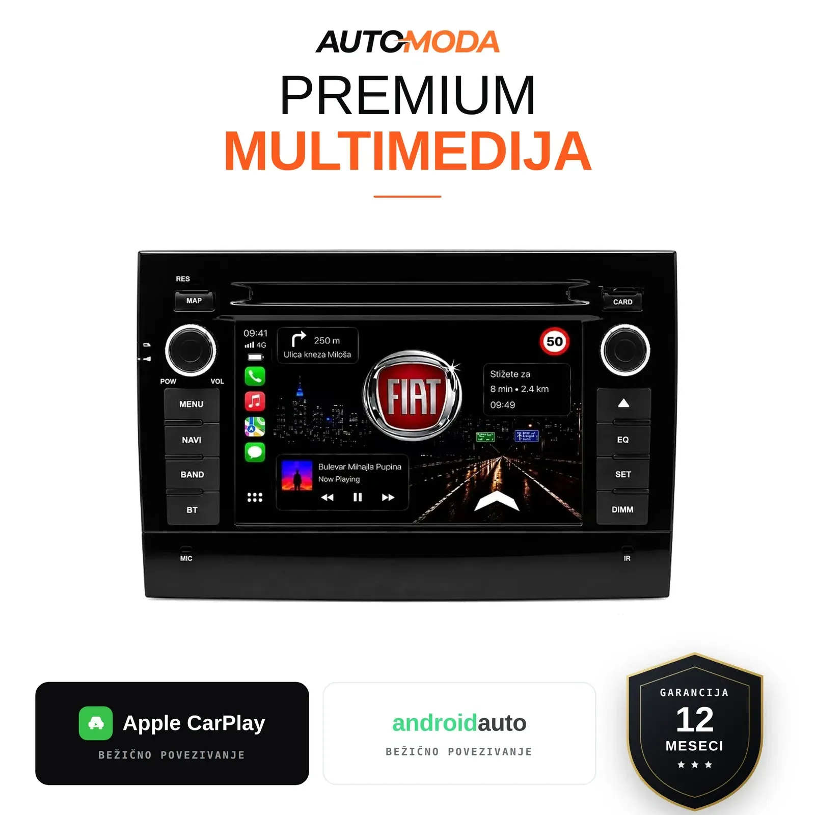 Fiat Ducato multimedija 10"