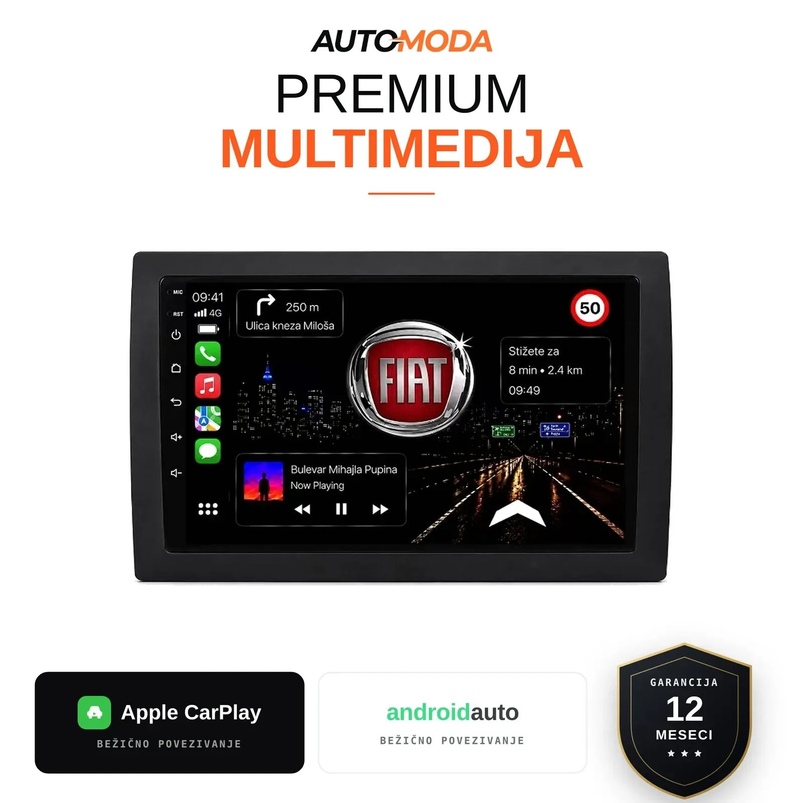 Fiat Stilo multimedija 10"