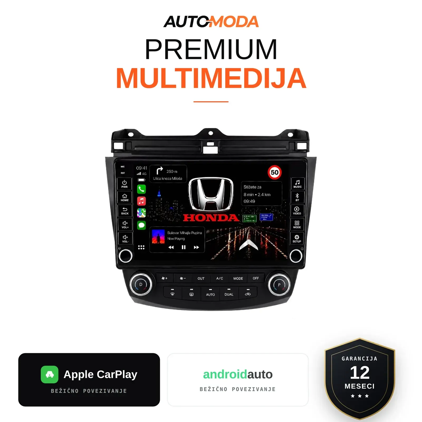 Honda Accord multimedija 10"