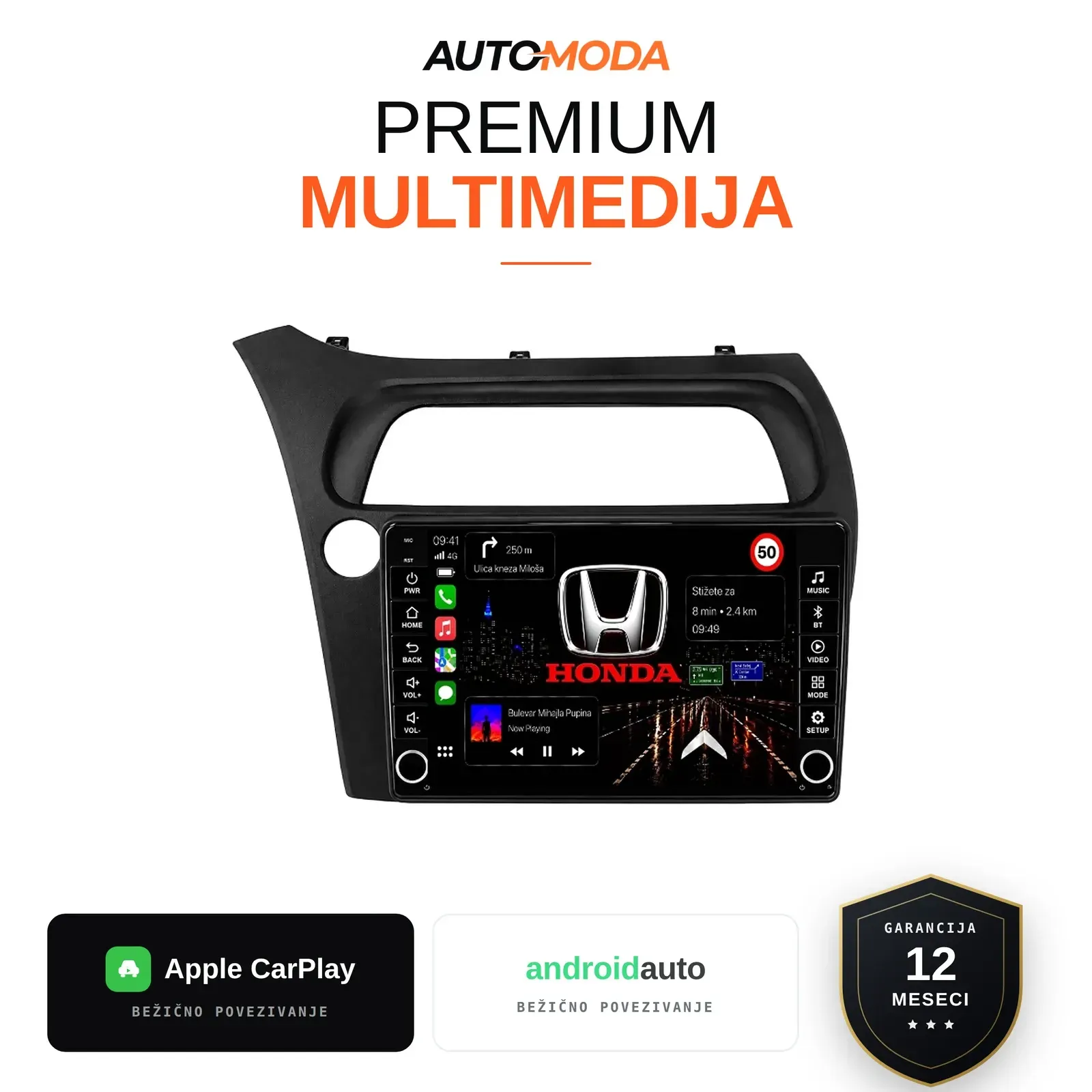 Honda Civic multimedija 10"