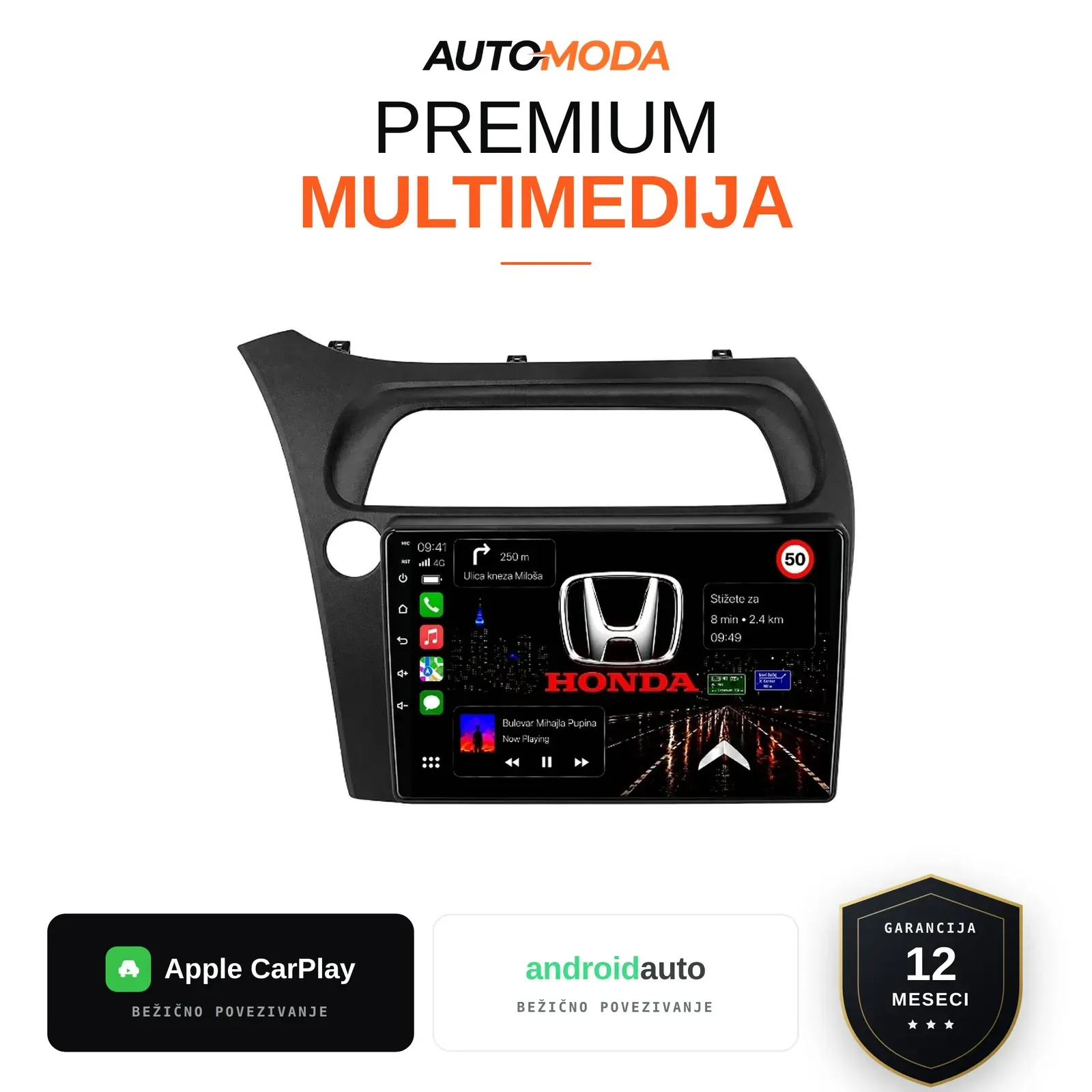 Honda Civic multimedija 10"
