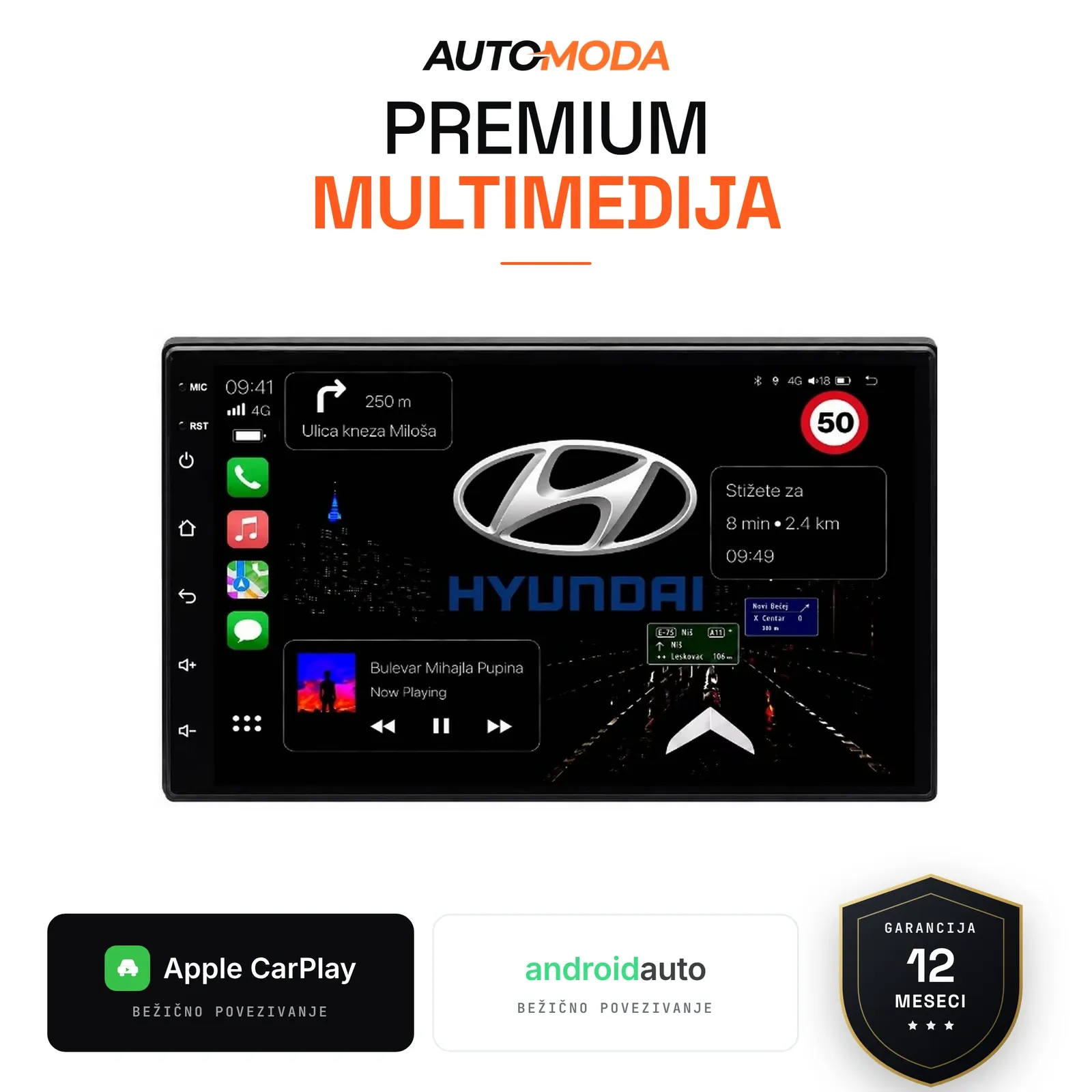 Hyundai multimedija 7"