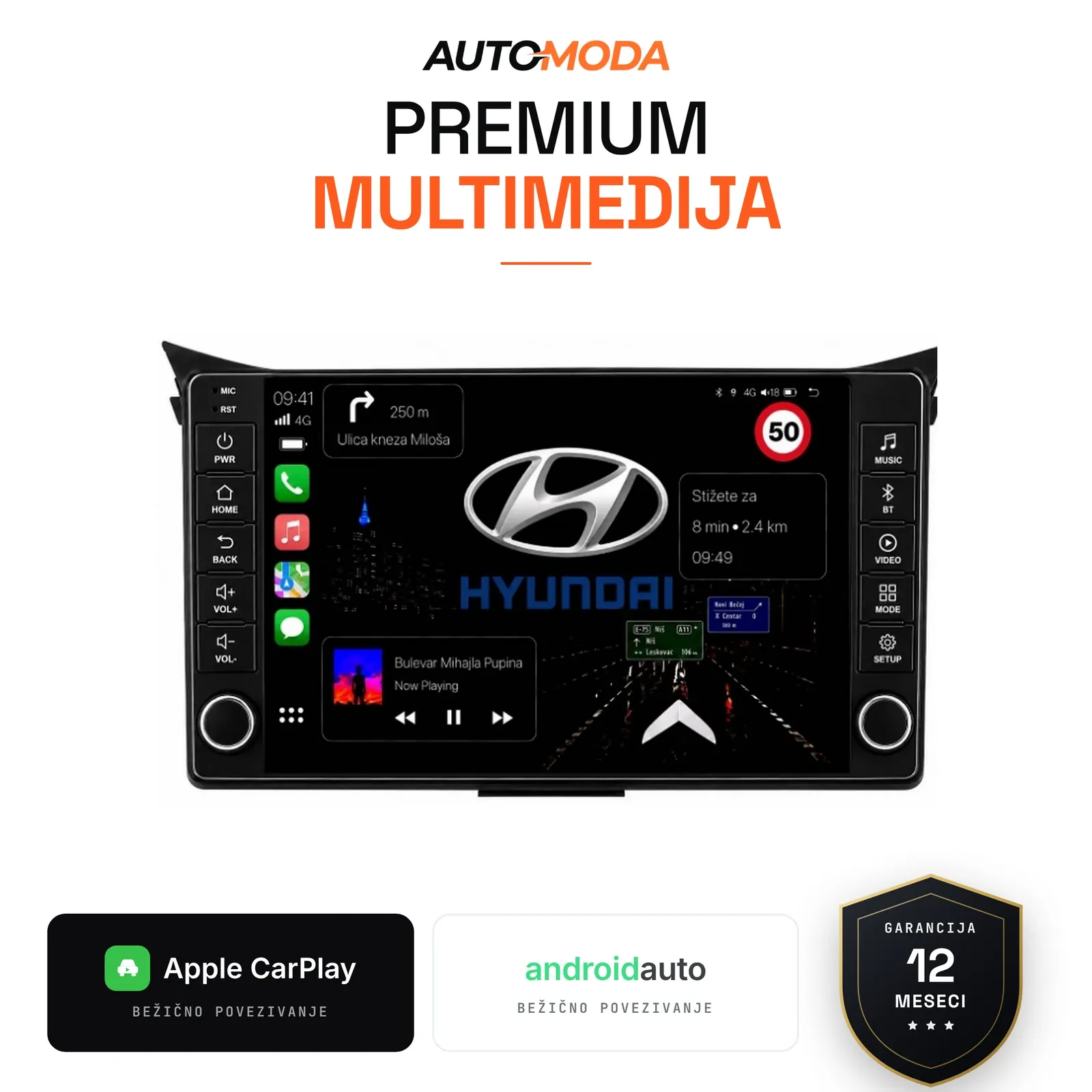 Hyundai i30 (novi tip) multimedija 10" (puna dugmad)