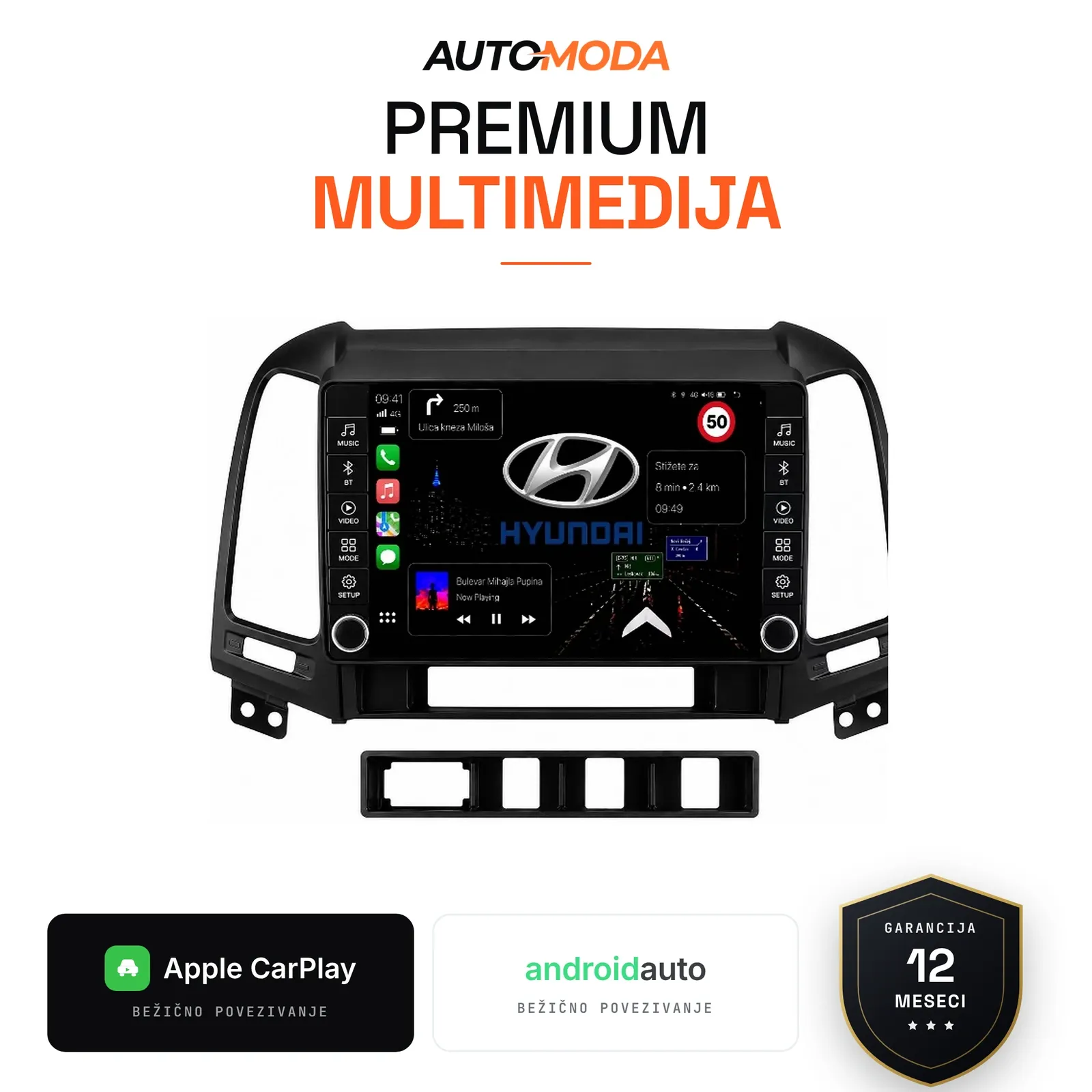 Hyundai Santa Fe multimedija 10" (puna dugmad)