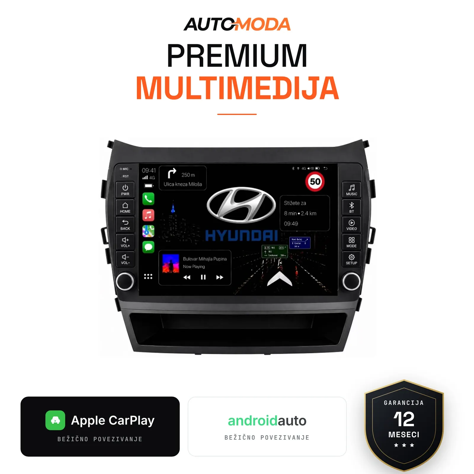 Hyundai Santa Fe, ix45 multimedija 10" (puna dugmad)