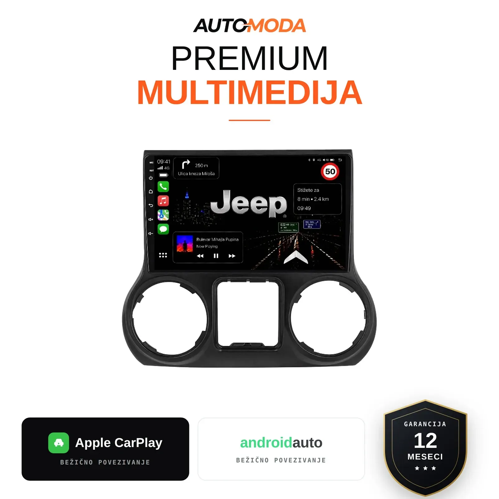 Jeep multimedija 10"