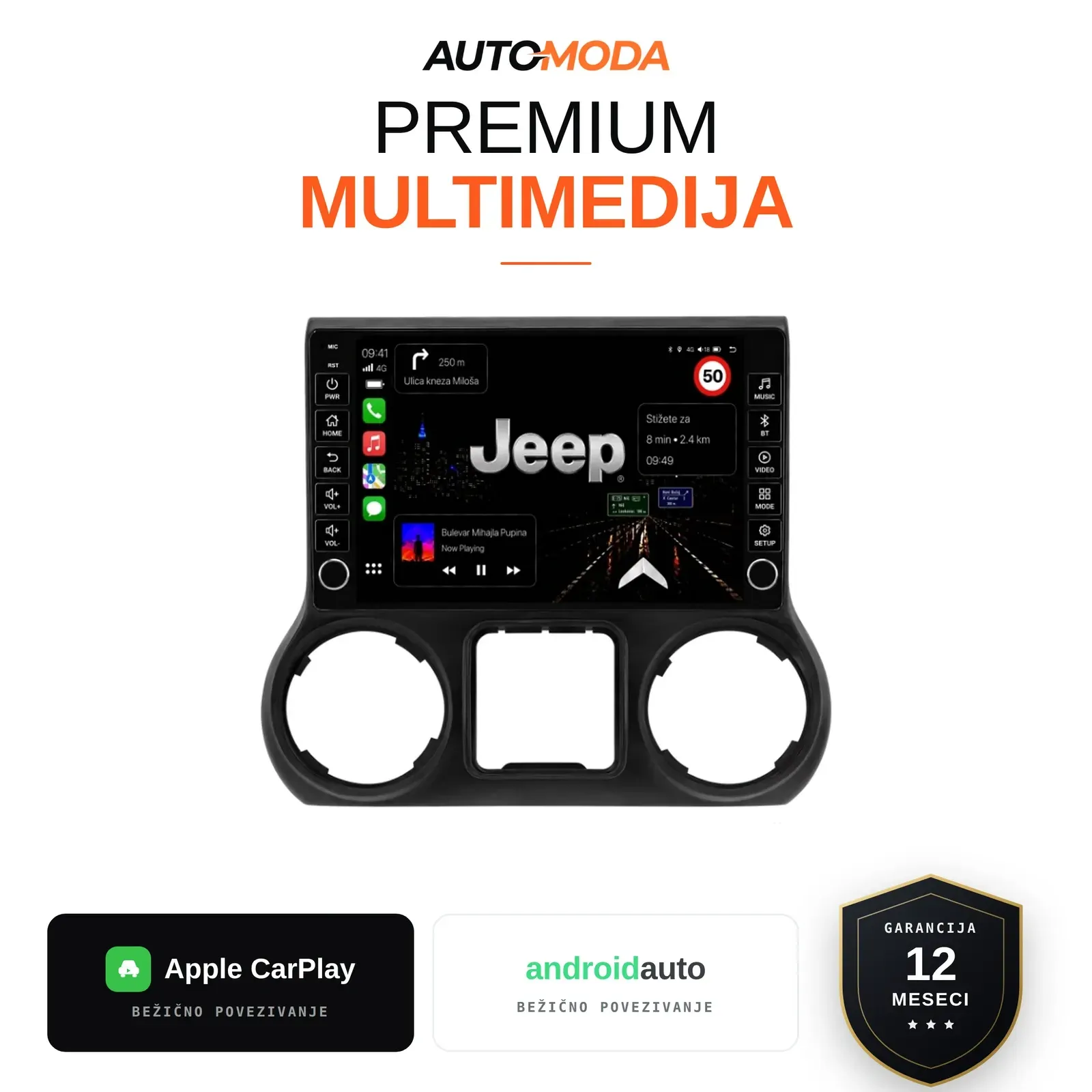 Jeep multimedija 10"