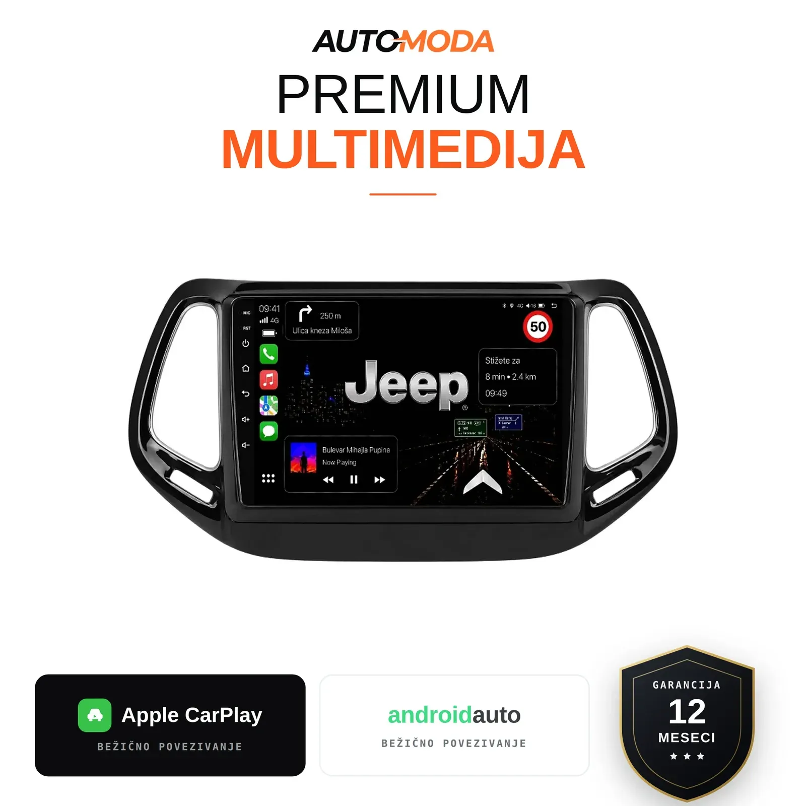 Jeep multimedija 10"