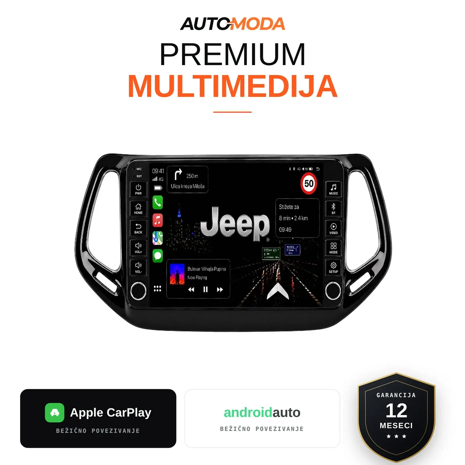 Jeep multimedija 10"