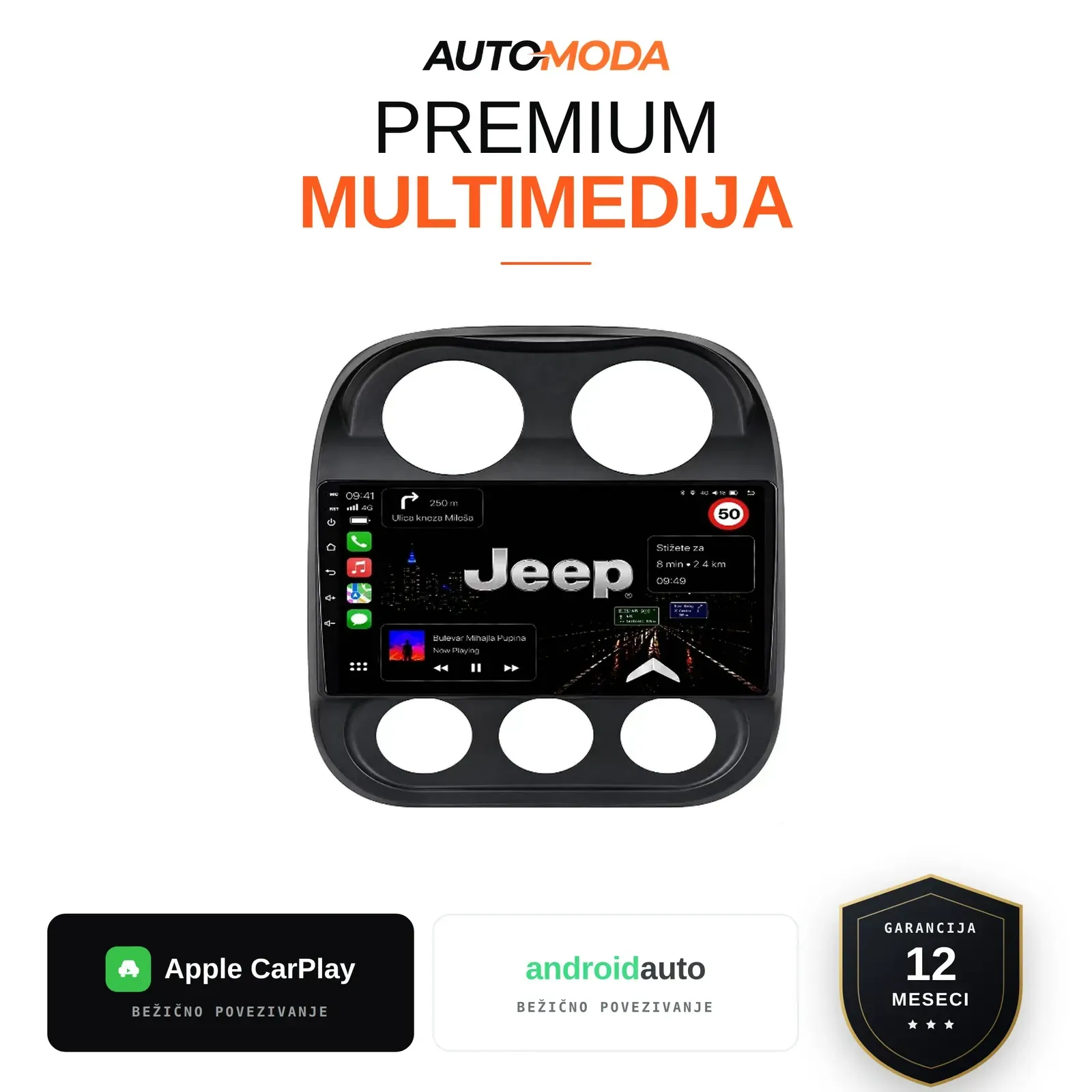 Jeep multimedija 10"