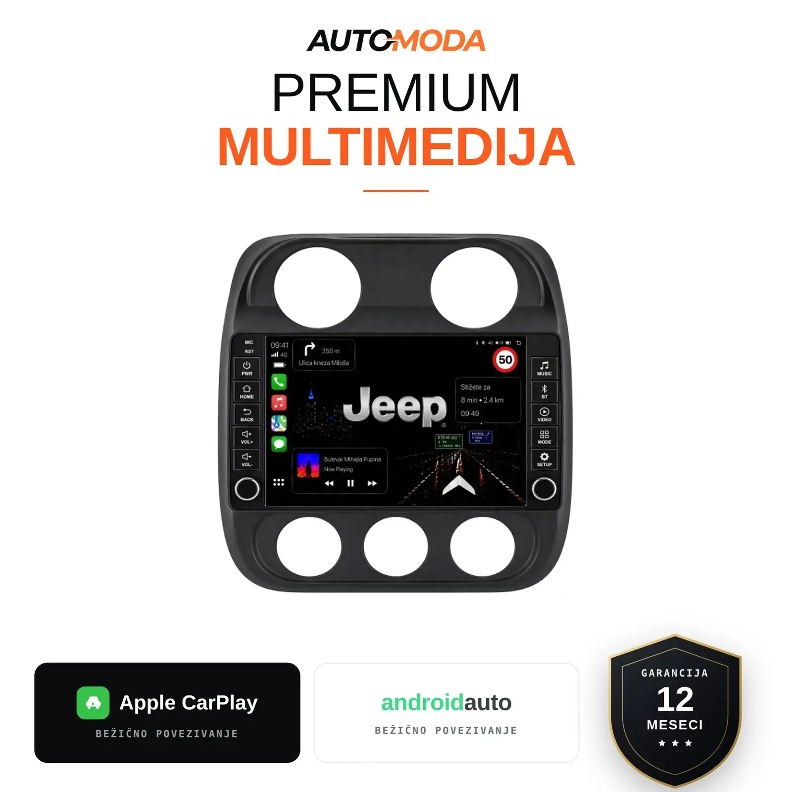 Jeep multimedija 10"